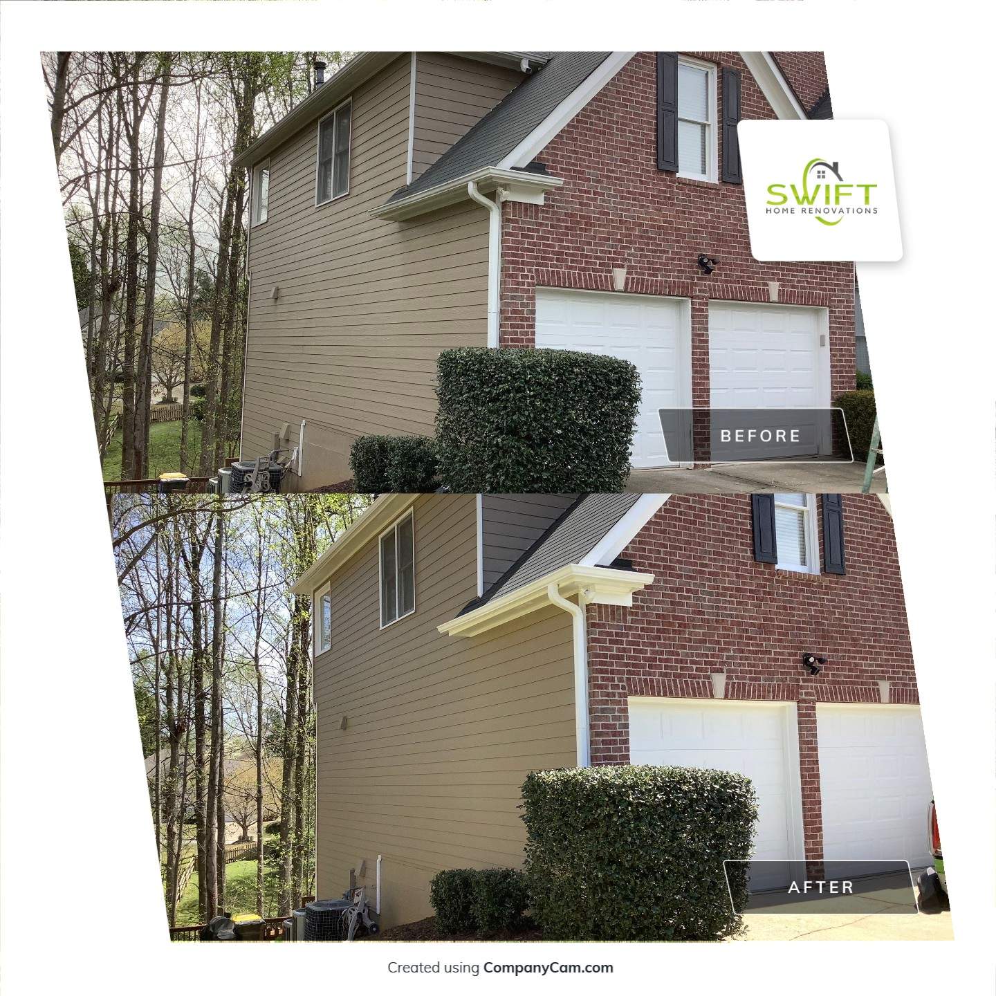 Residential Exterior Painting and Deck Refinishing Project in Kennesaw by Swift Home Renovations