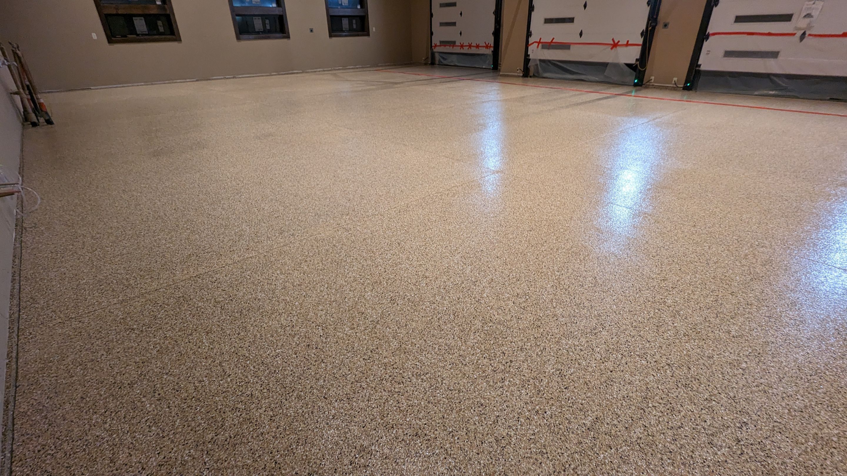 Shop Transformation using Sandstone by Croc Coatings, LLC
