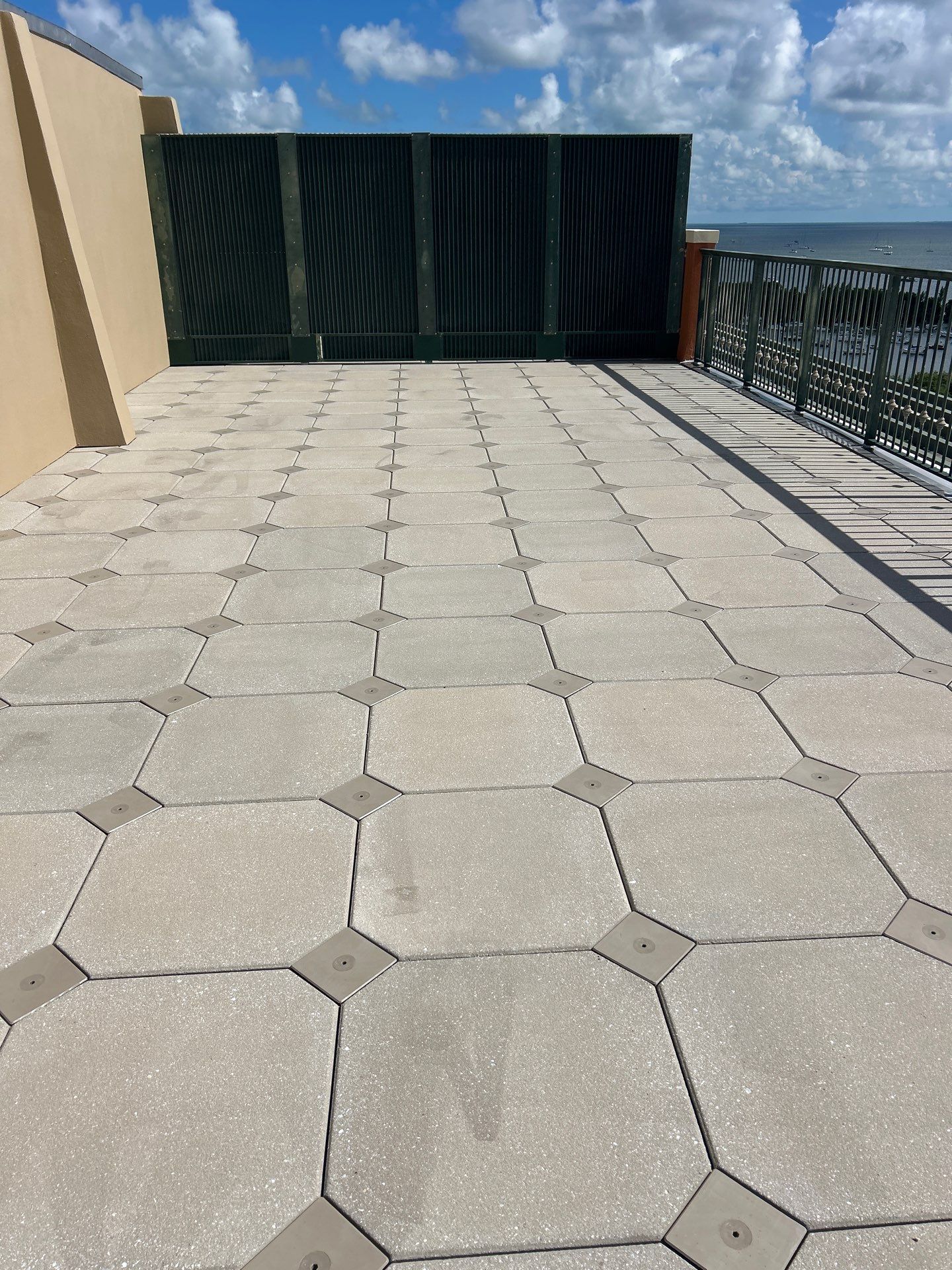 Commercial Rooftop Terrace Waterproofing and Concrete Paver Installation in Miami by AJF ROOFING INC