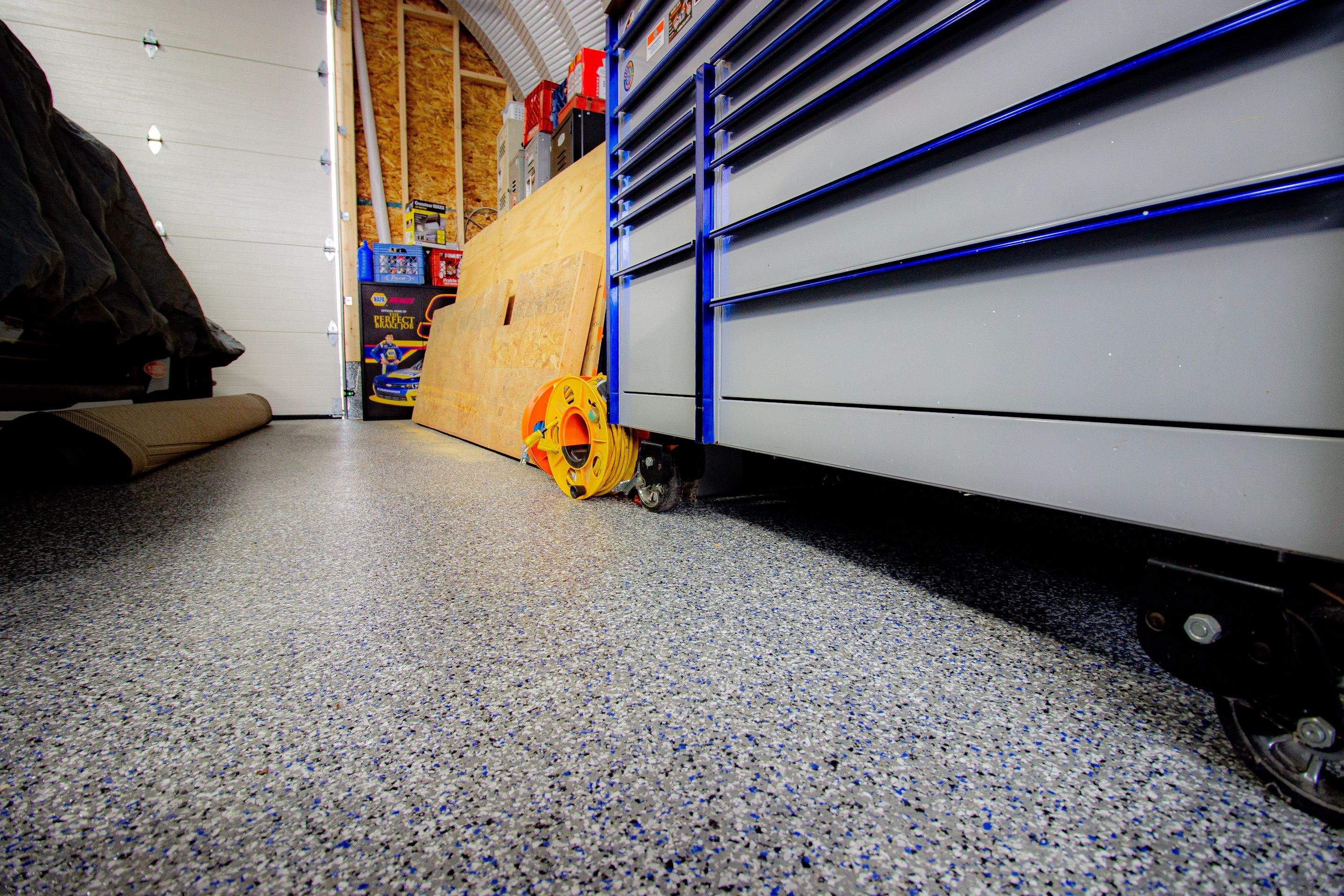 Garage Floor using Galaxy Blue by Your1DayFloor.com