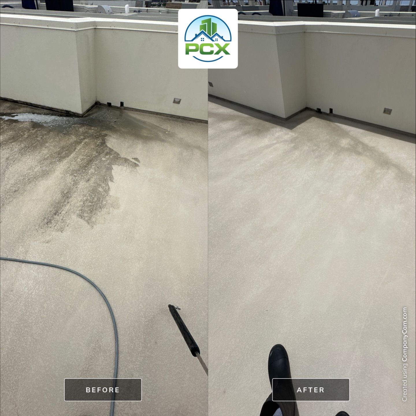 Rooftop lounge and house wash Newport Beach, CA by Property Cleaning Experts, LLC