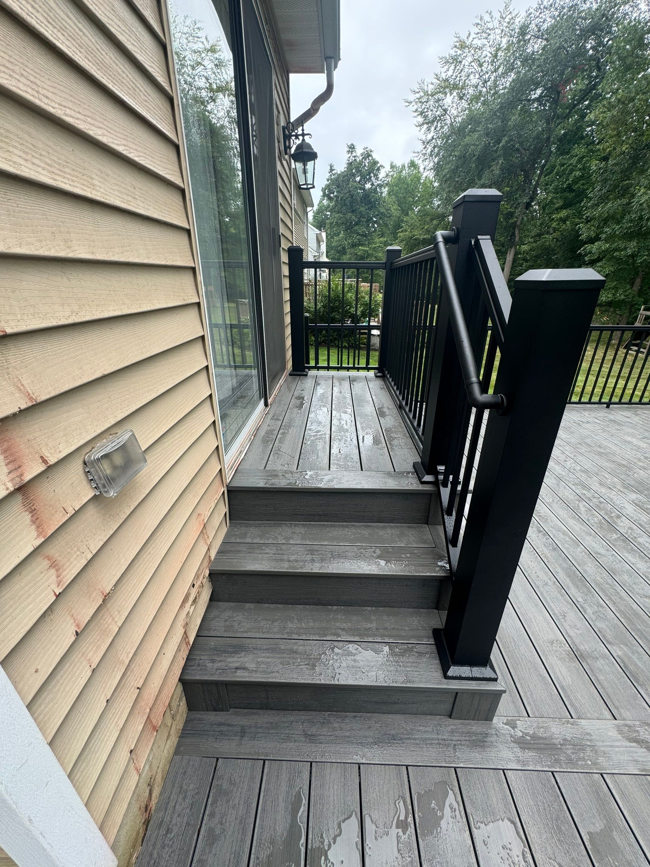 Deck Resurface using Deckorators Vista - Color Driftwood by deck guardian