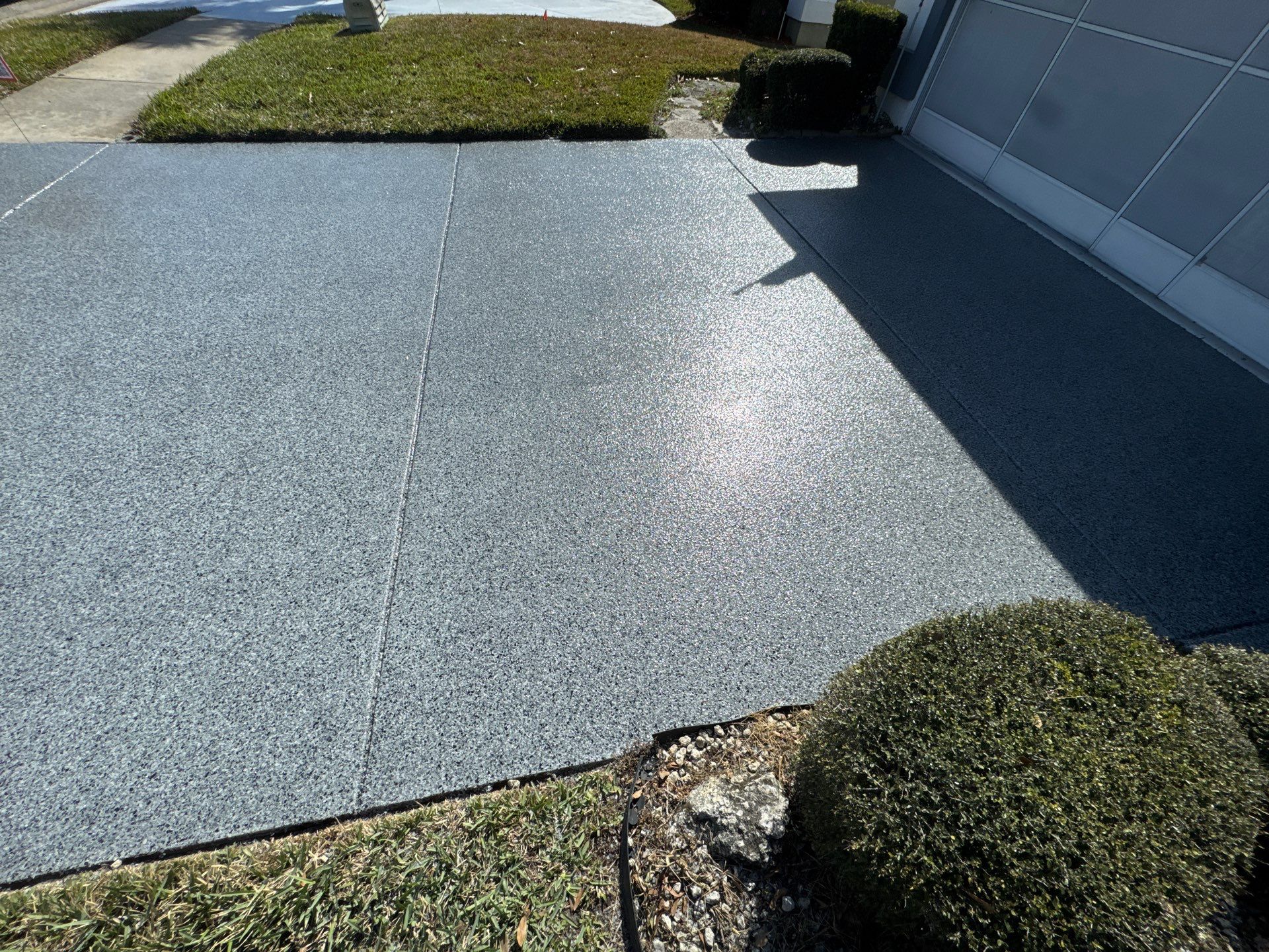 Driveway & Sidewalk Upgrade With Nightfall Flake by Performance Floors & Coating