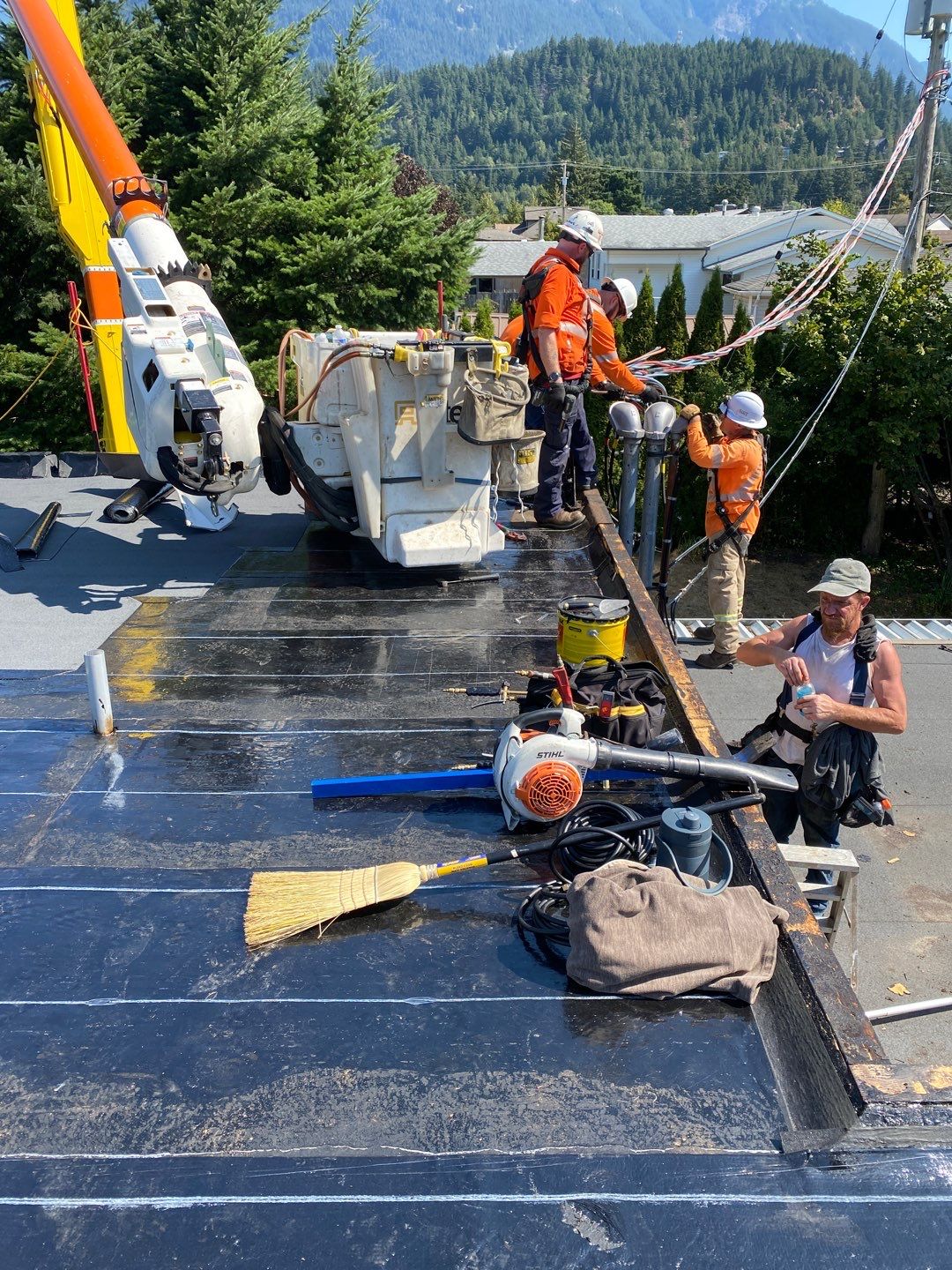 Residential ReRoofing Installation using IKO 2ply sbs  by Top Notch Roofing Inc