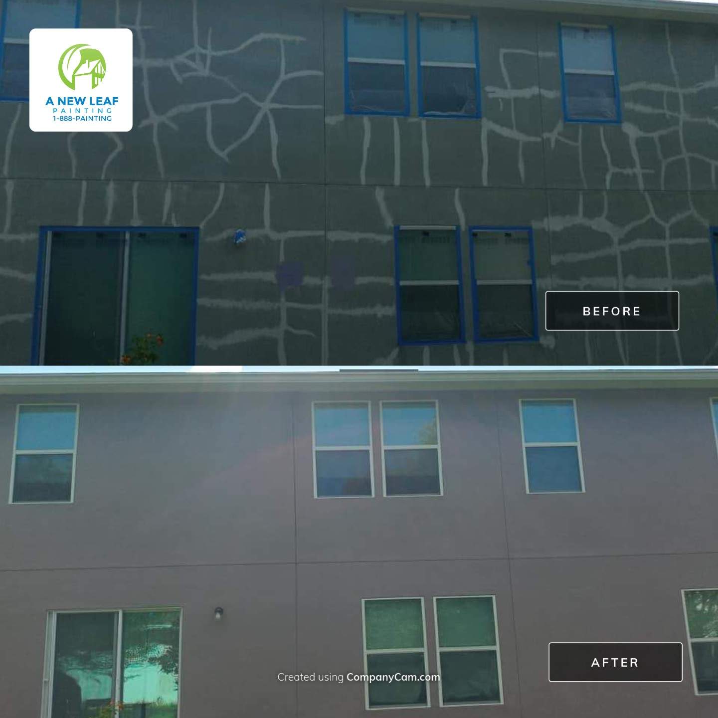 Stucco Repair and Exterior Painting in Jacksonville FL 32223 with Loxon XP and Emerald Rain Refresh by A New Leaf Painting, LLC