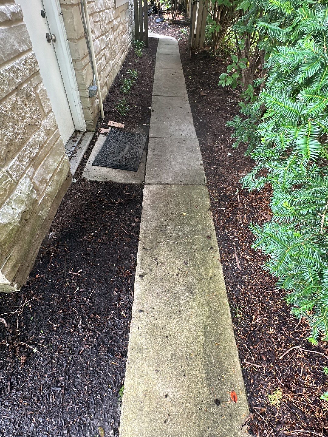 natural stone cleaning using Algaecide, soft wash soap by Northern Power Washing LLC.