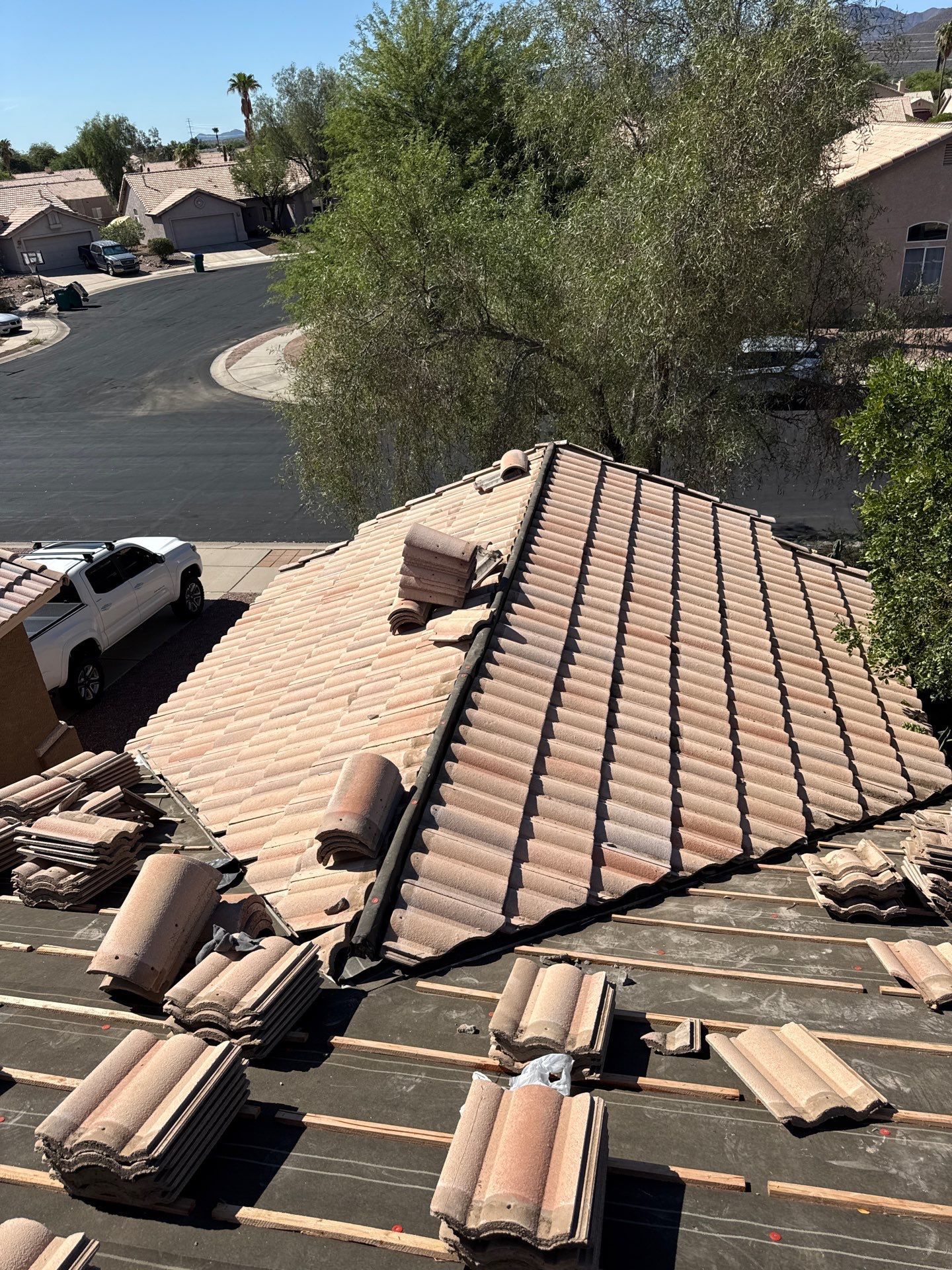 Concrete Tile Roof Repair and Underlayment Replacement in Marana by West Coast Roofing AZ