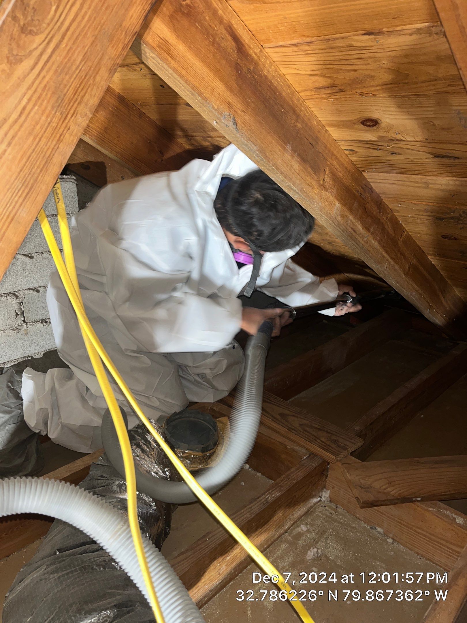 Abatement level clean of non-ACM vermiculite insulation by EAS Environmental, LLC.