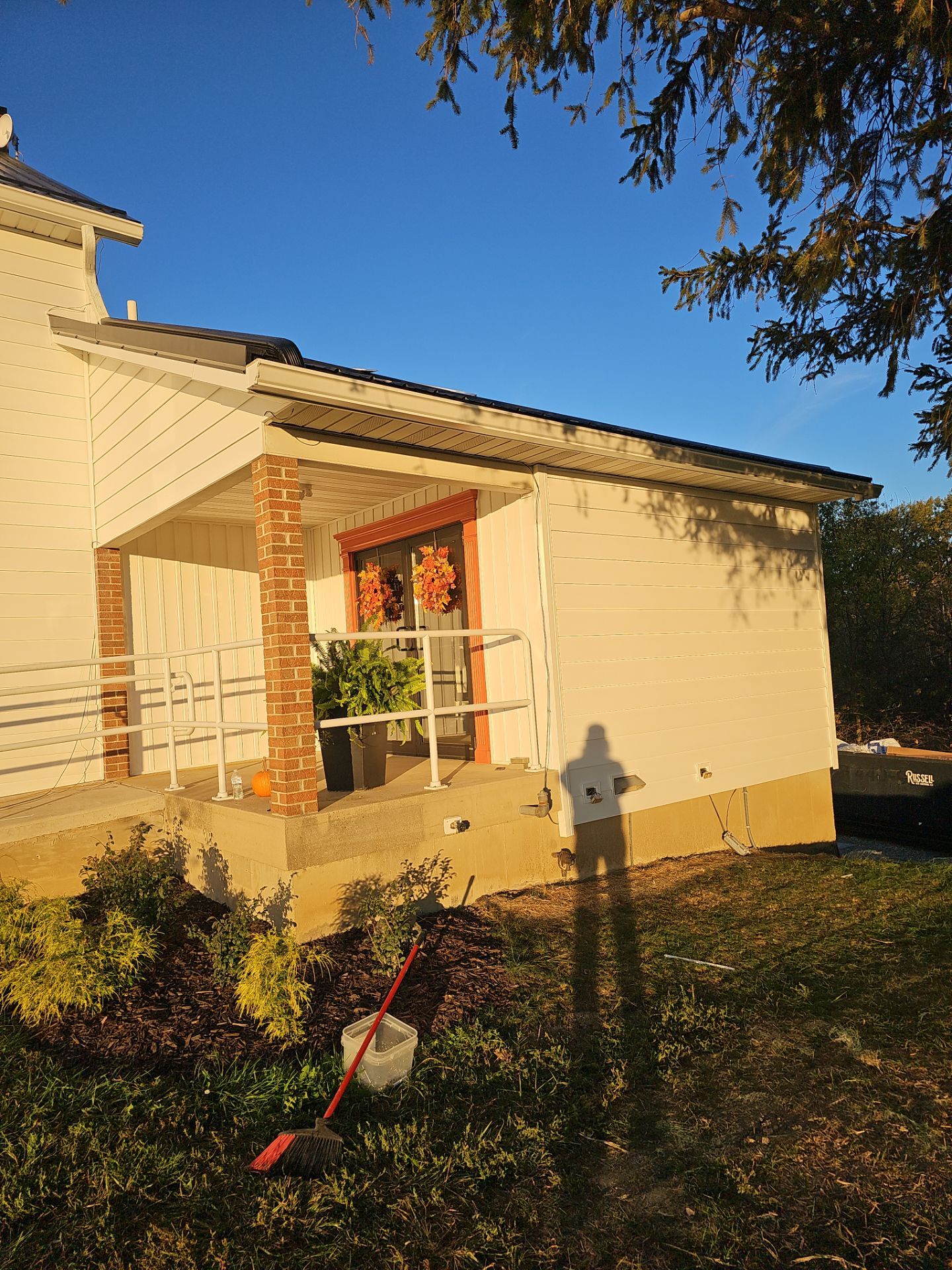 Siding Installation using Mastic 8" white  by Nitro Roofing and Construction