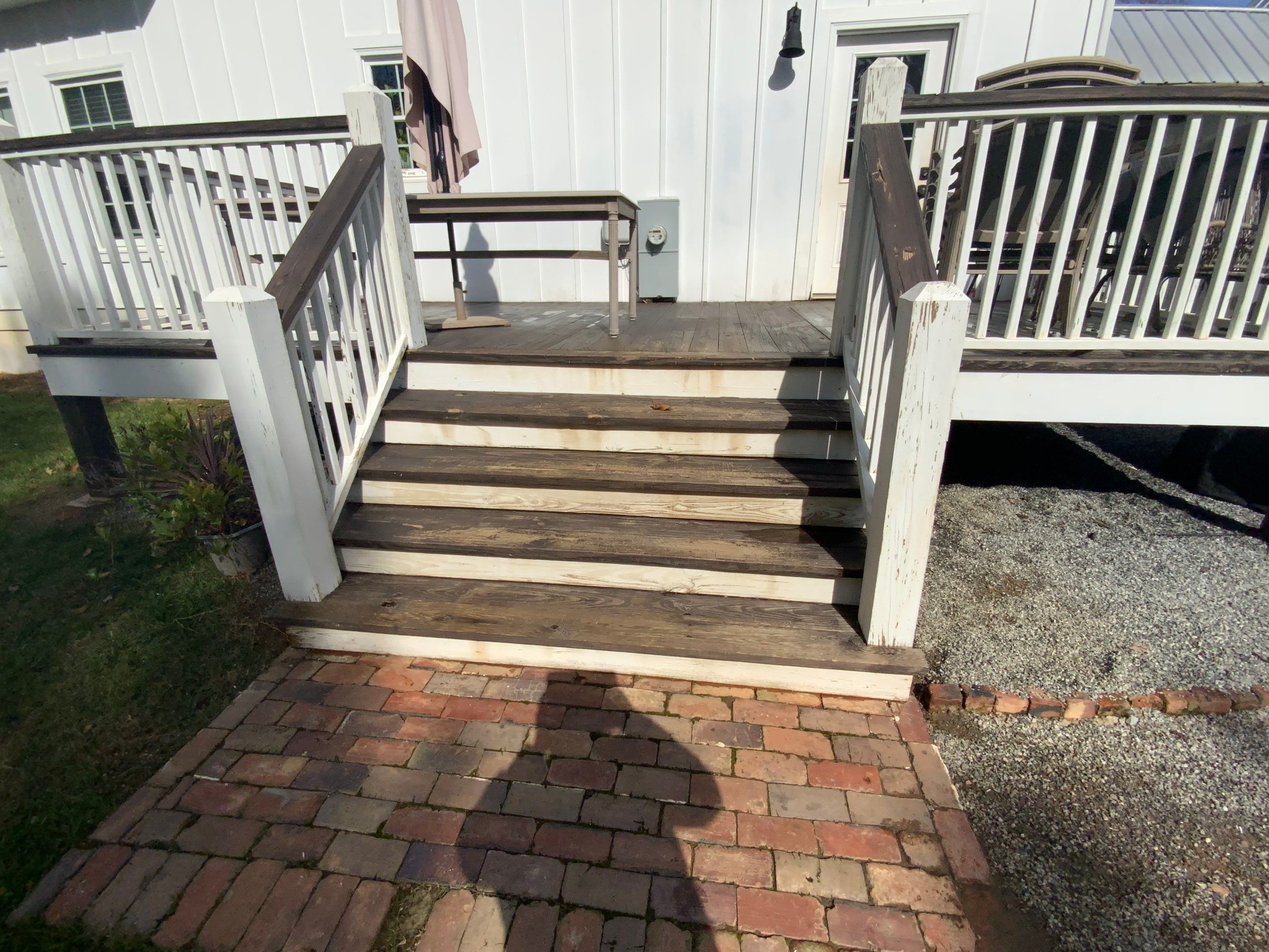 Exterior Trim Painting and Dark Deck Staining in Acworth by Swift Home Renovations