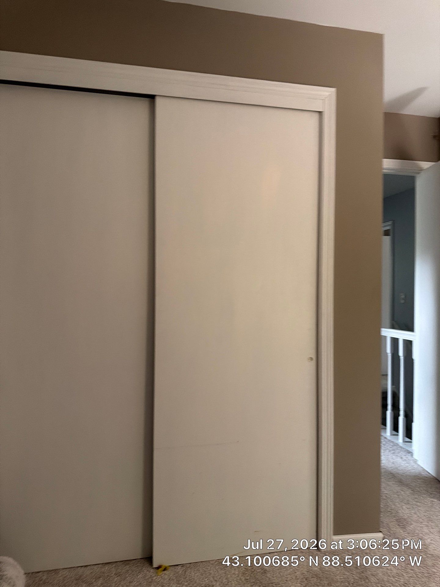 Interior Closet Door Replacement and Trim Work in Oconomowoc by CompanyCam Sales Demo