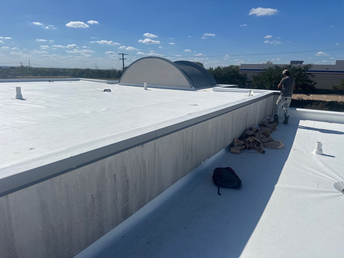 Temple TX — Commercial TPO Re-Roof by ROAM Roof & Solar