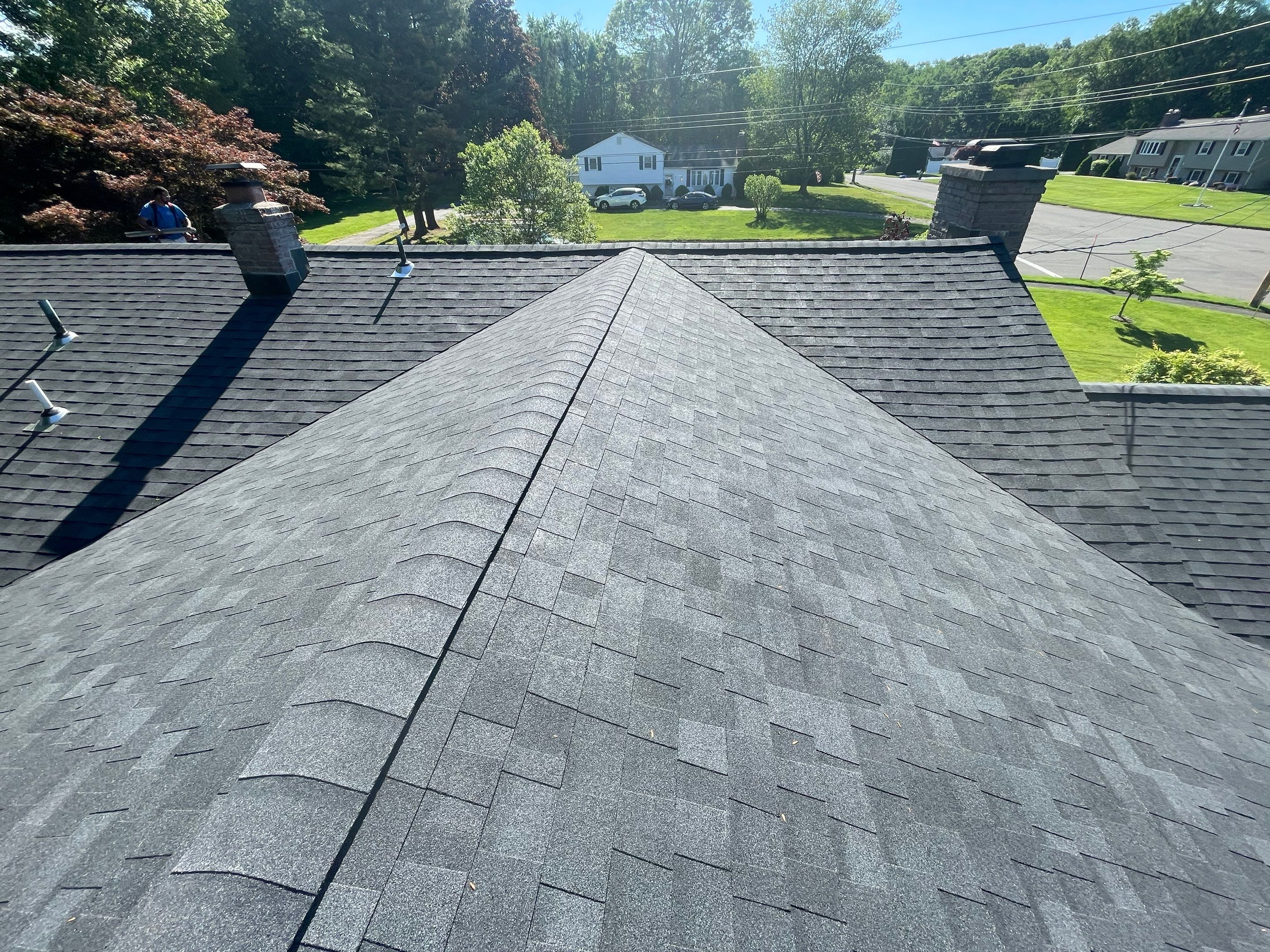 Residential Roof Replacement and Shingle Installation in North Haven by A Plus Exterior