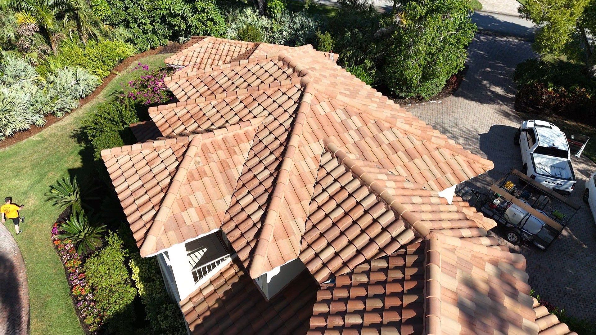 Tile Roof Soft Wash Cleaning by Durabilis Roofing INC