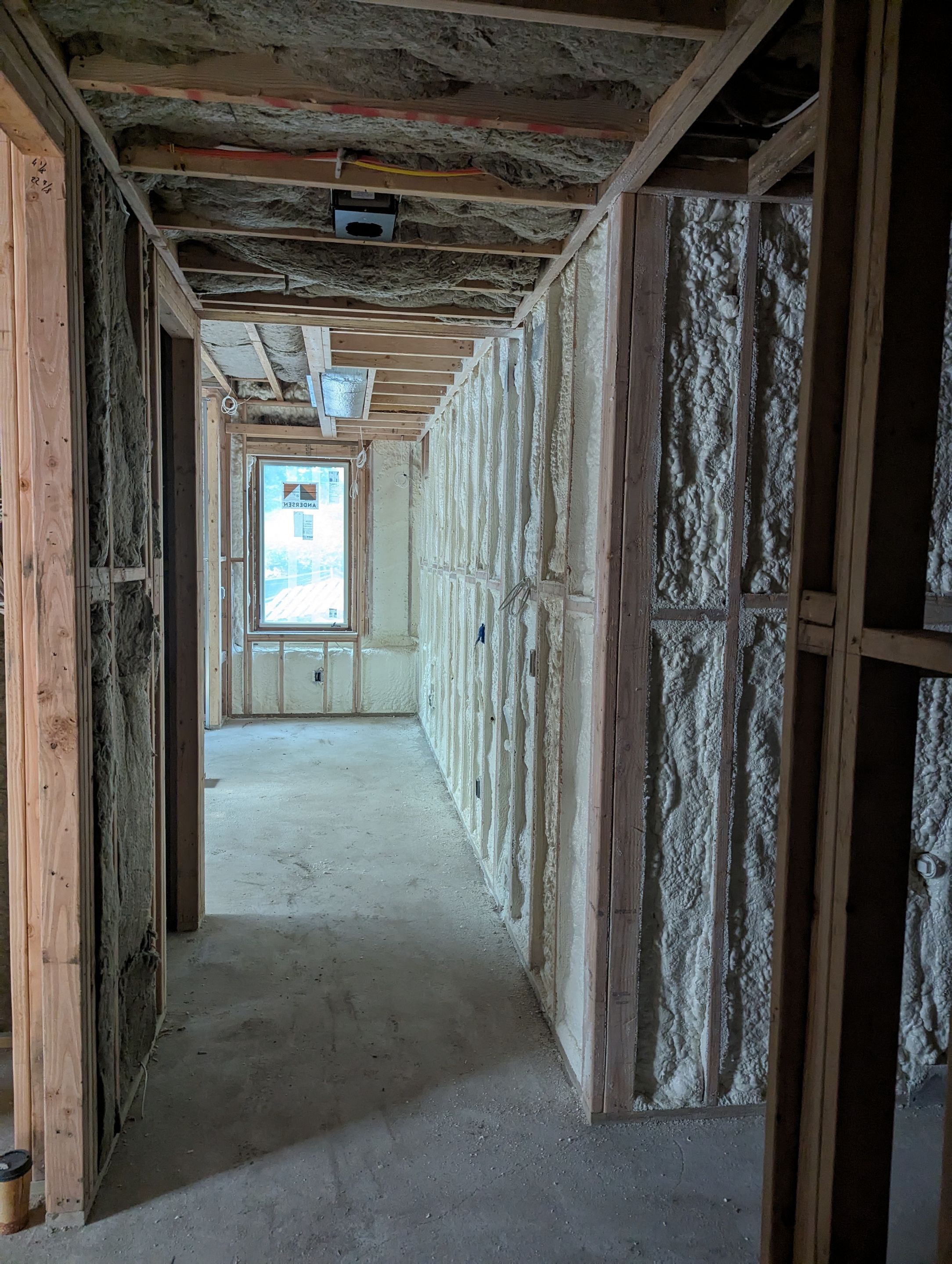 New Home Construction using open cell spray foam by NYS Foam & Energy