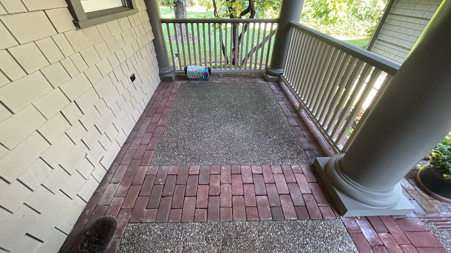 natural stone using Algaecide, soft wash soap by Northern Power Washing LLC.