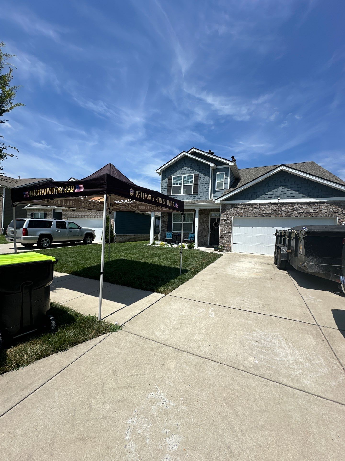 Residential Roofing Installation using Gaf Timberline HDZ Weathered Wood by Undersun Roofing 