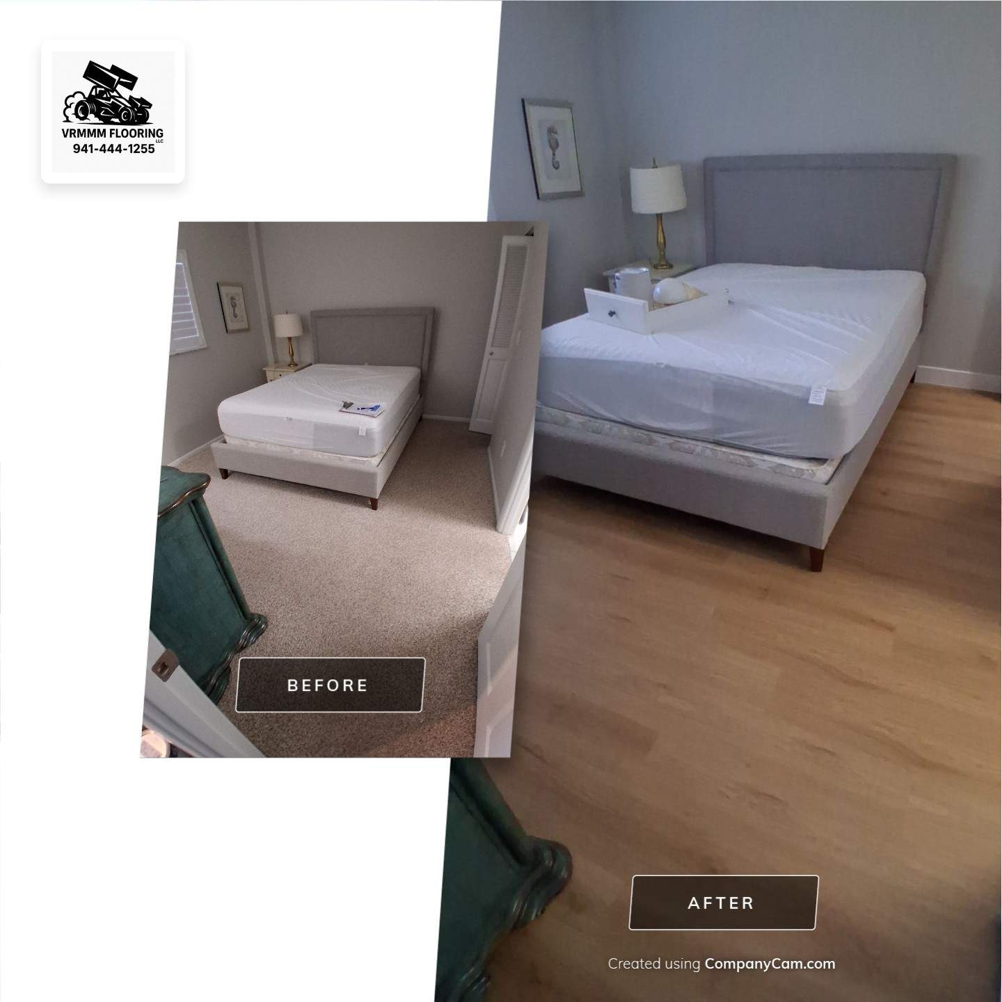 Old Carpet to LVP  by Vrmmm Flooring