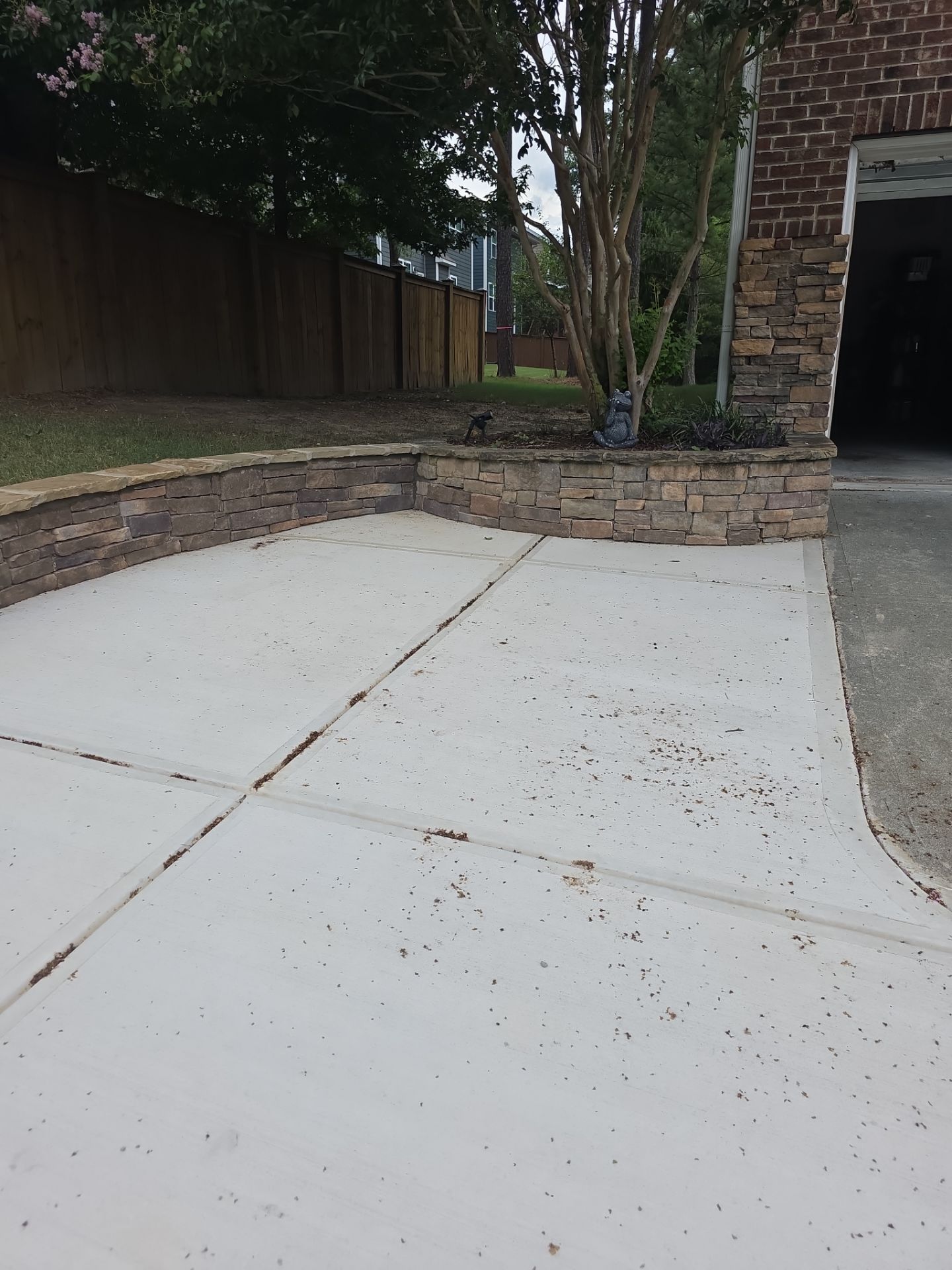 Concrete Driveway Expansion & Retaining Wall | Apex, NC by Elite Remodeling and Design LLC