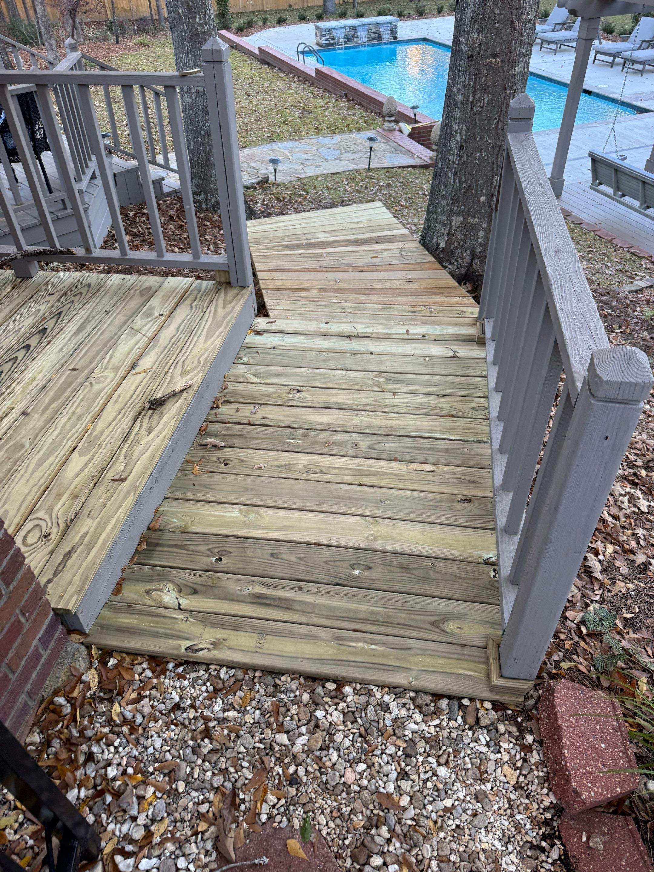 Treated Pine Deck Installation and Repair   by Roberson Construction LLC