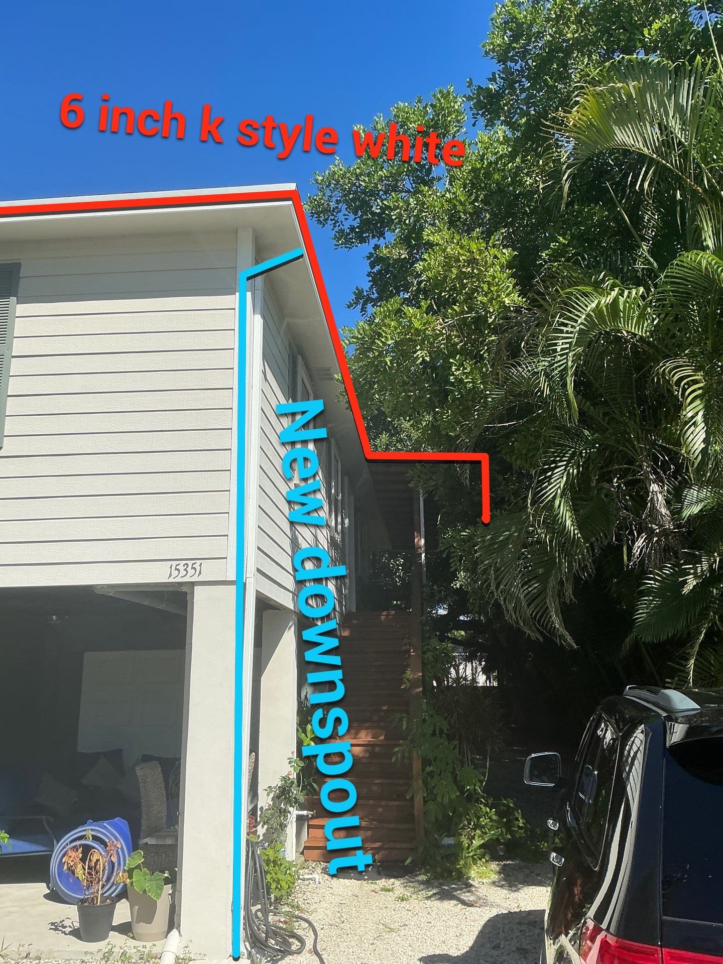 New Downspout Installation in Fort Myers FL by Gutter Professors