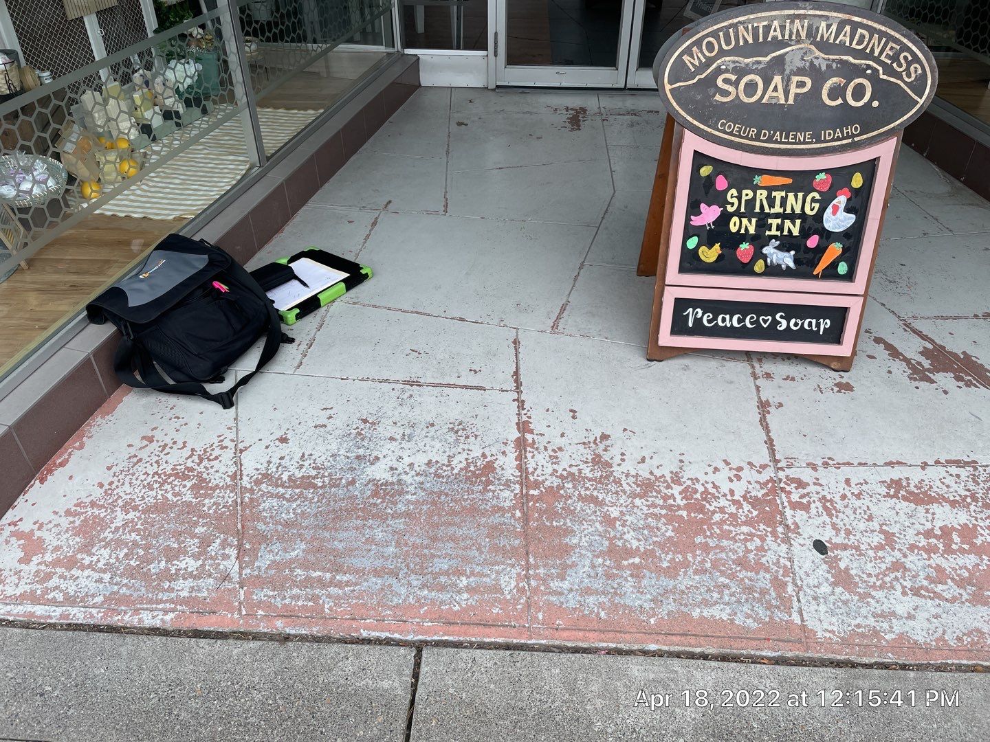 Commercial Floor Transformation using Slate Stone by Croc Coatings, LLC