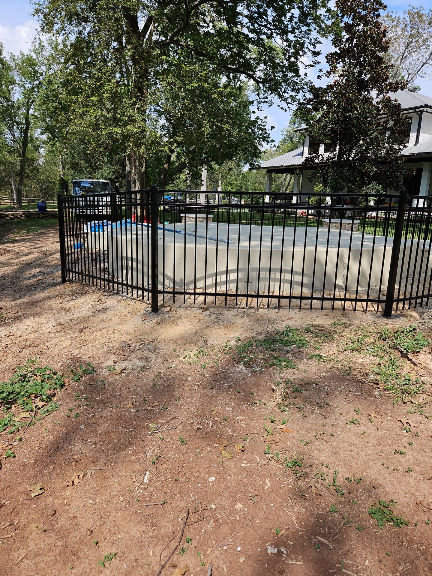 Ranch Style fence Plus Iron installation by Tim's Fences