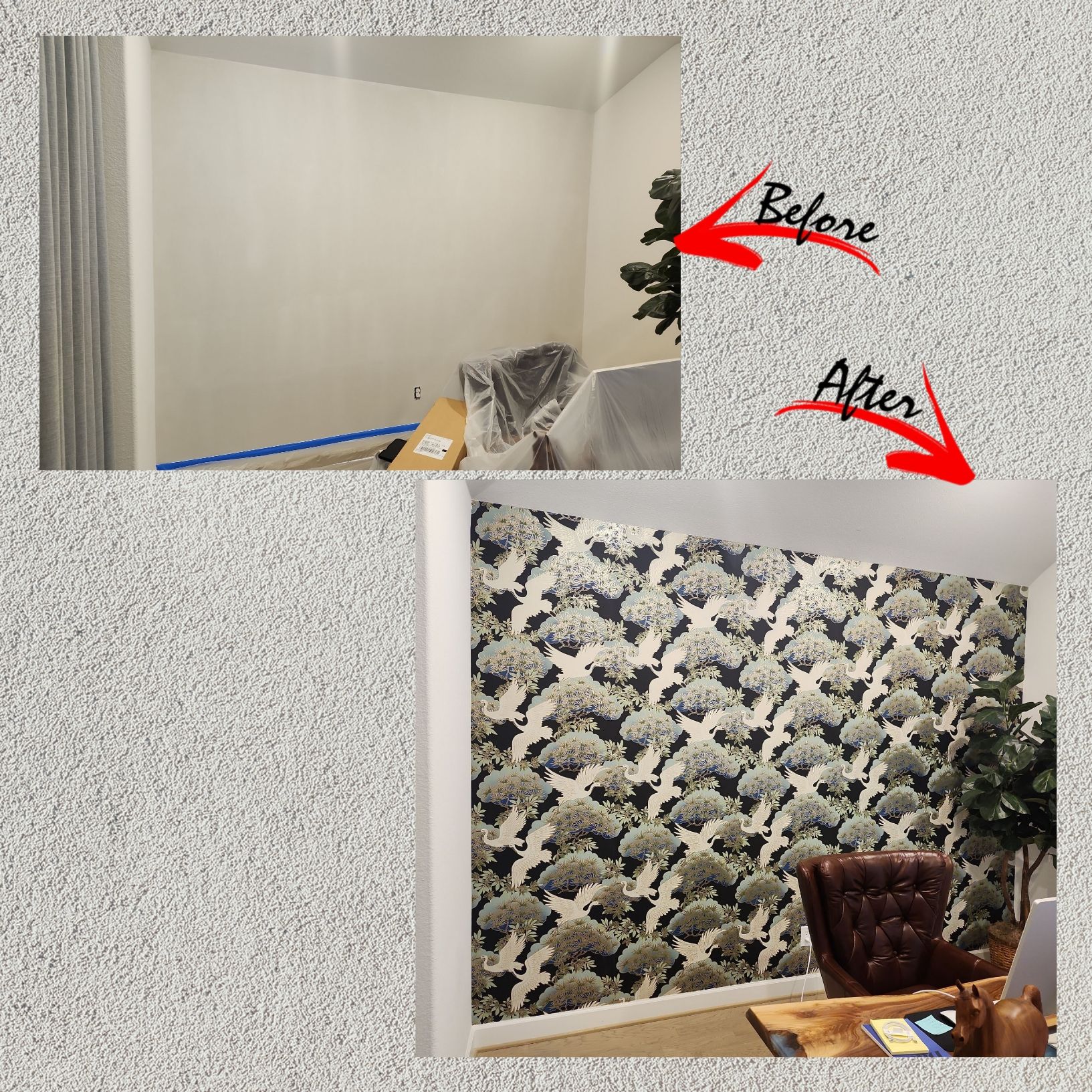 Cane Island, Katy - Wallpaper install by Fresh Coat Painters of NW Houston