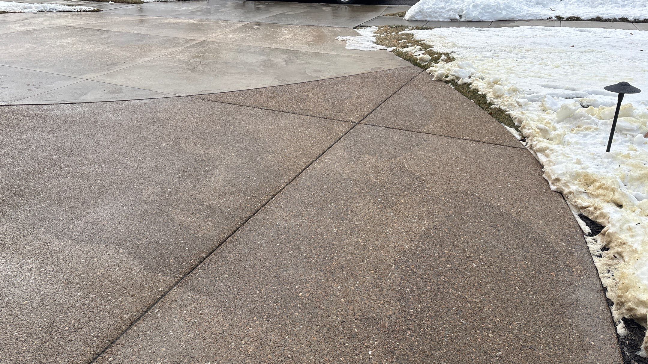 Two-Tone Driveway Resurface - Olathe, KS by Big Red Decorative Concrete, LLC
