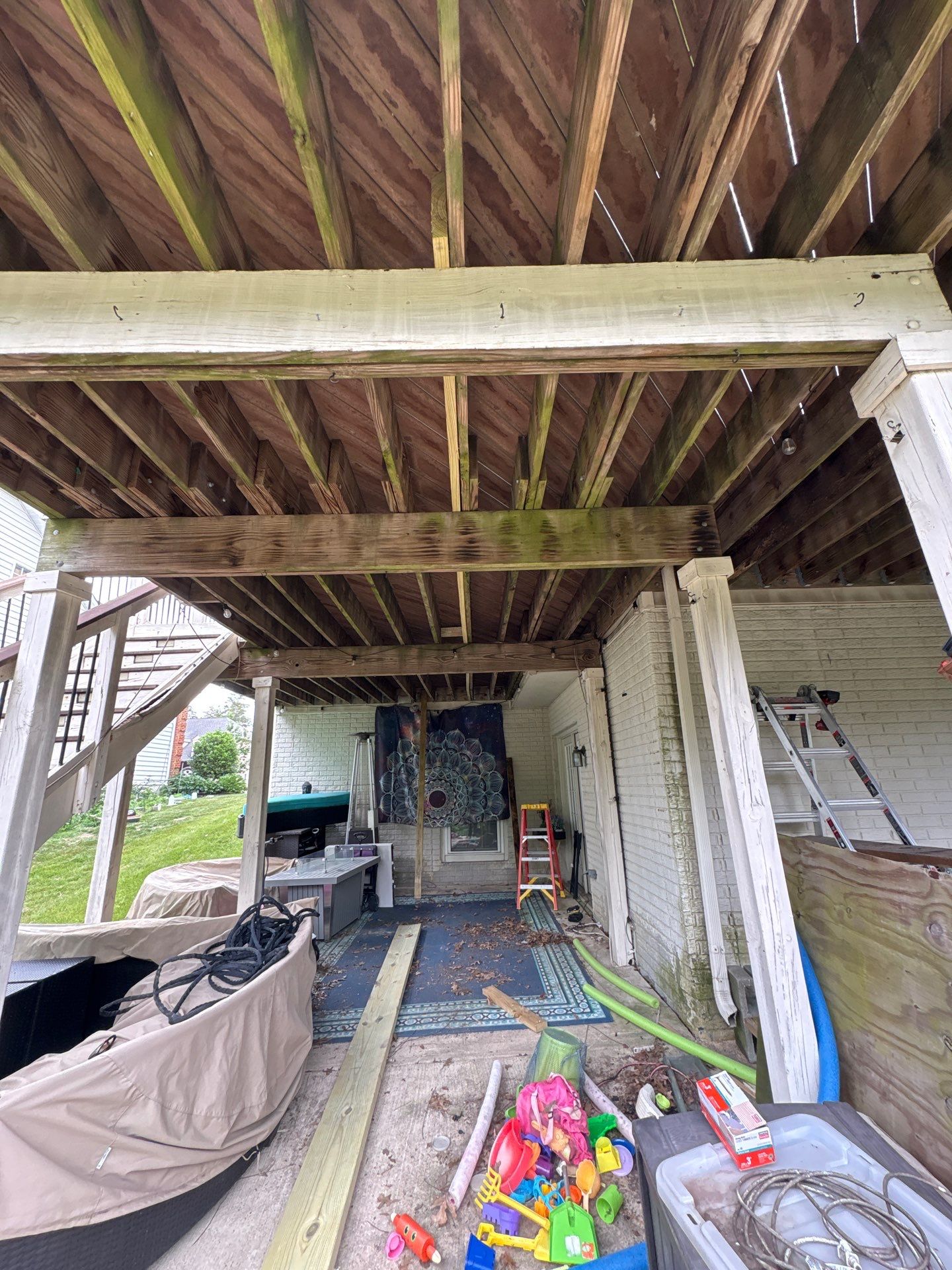 Elevated Deck Structural Repair and Stair Renovation in Leesburg by Contracting Bros Llc