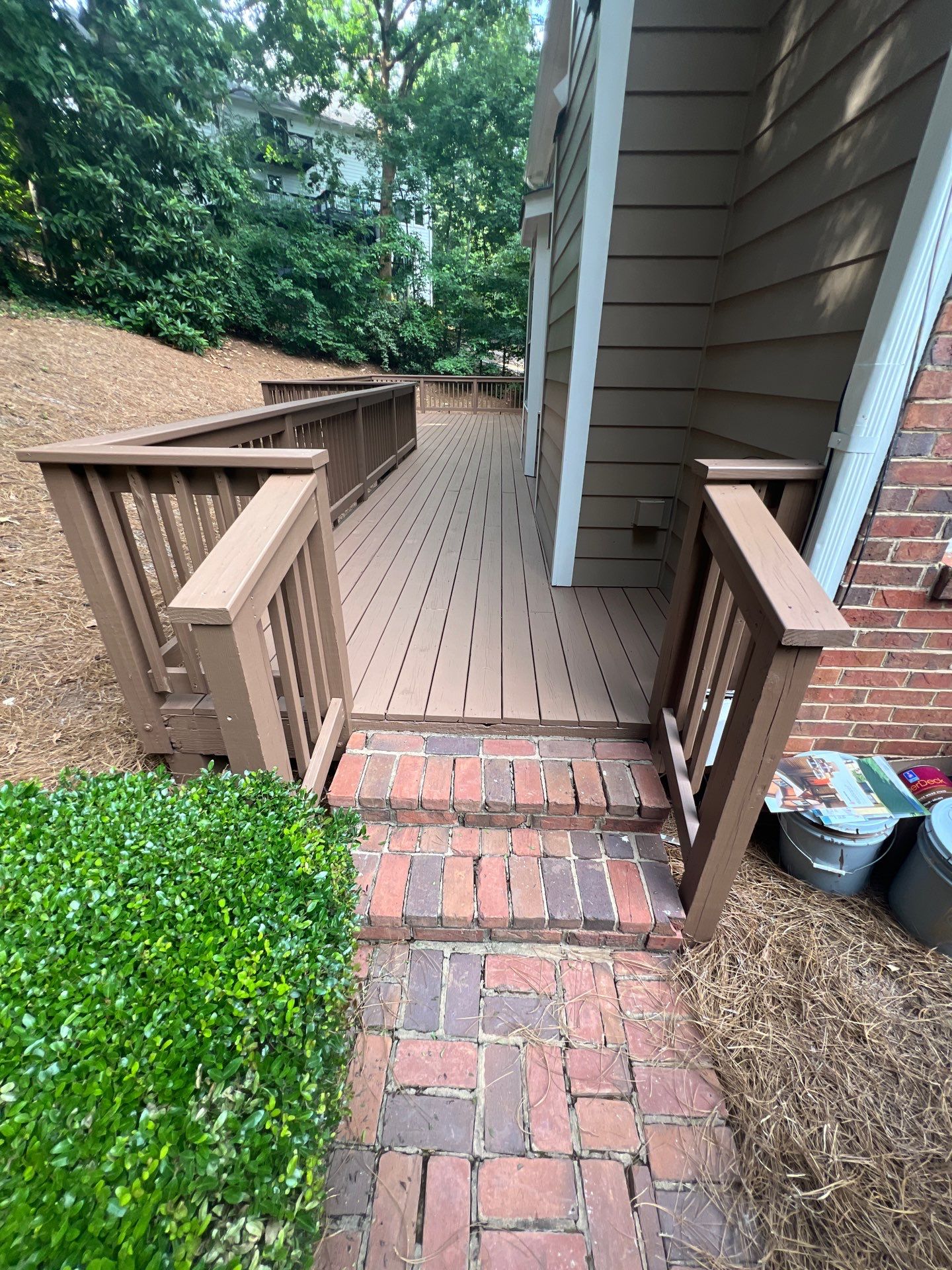 James Hardie Siding Installation, Rotten Wood Replacement, Porch Repairs, and Deck Resurfacing in Smyrna, GA by Nelson Exteriors 