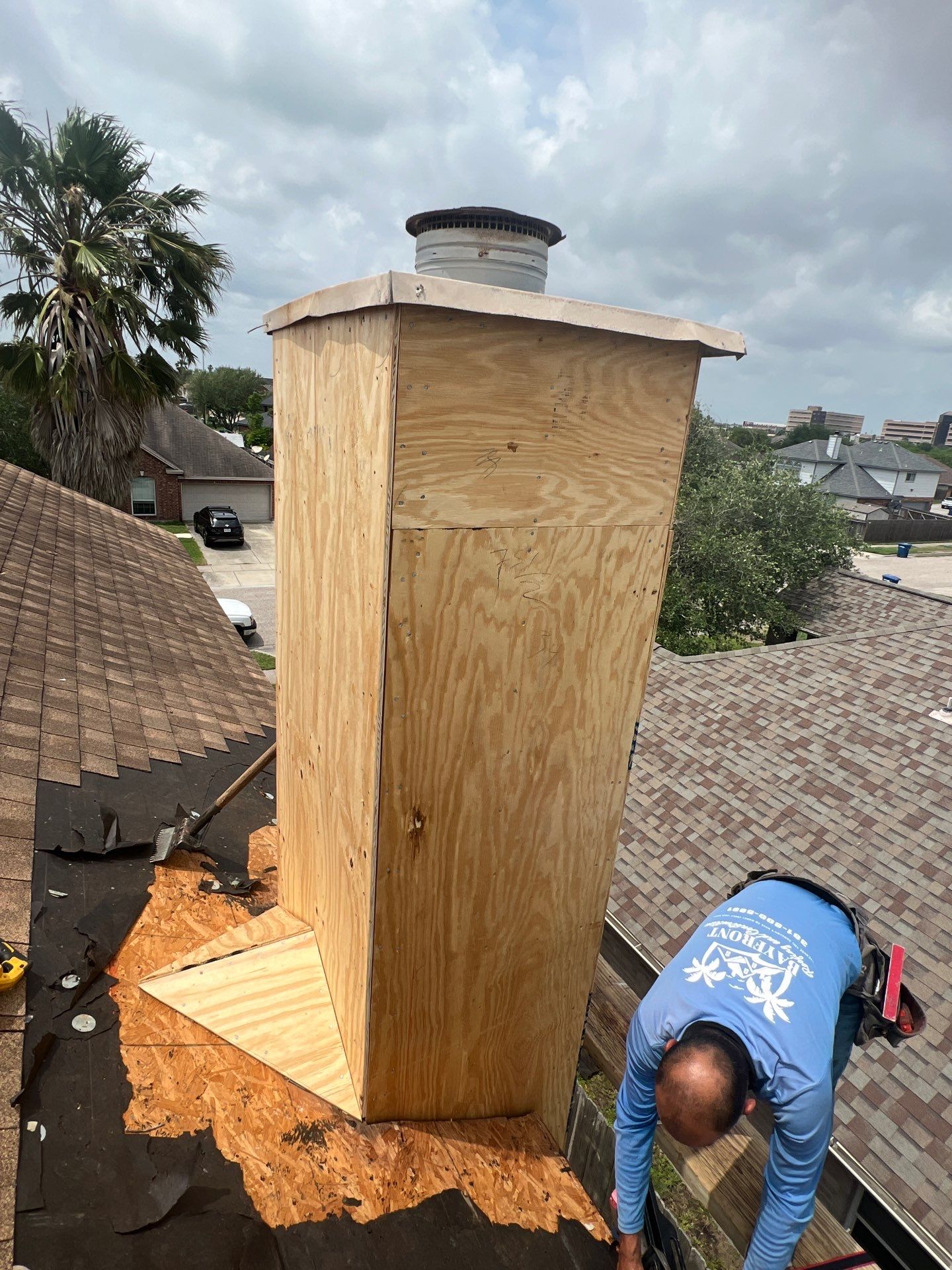 Chimney looks good but its BAD! by Bayfront Roofing and Construction