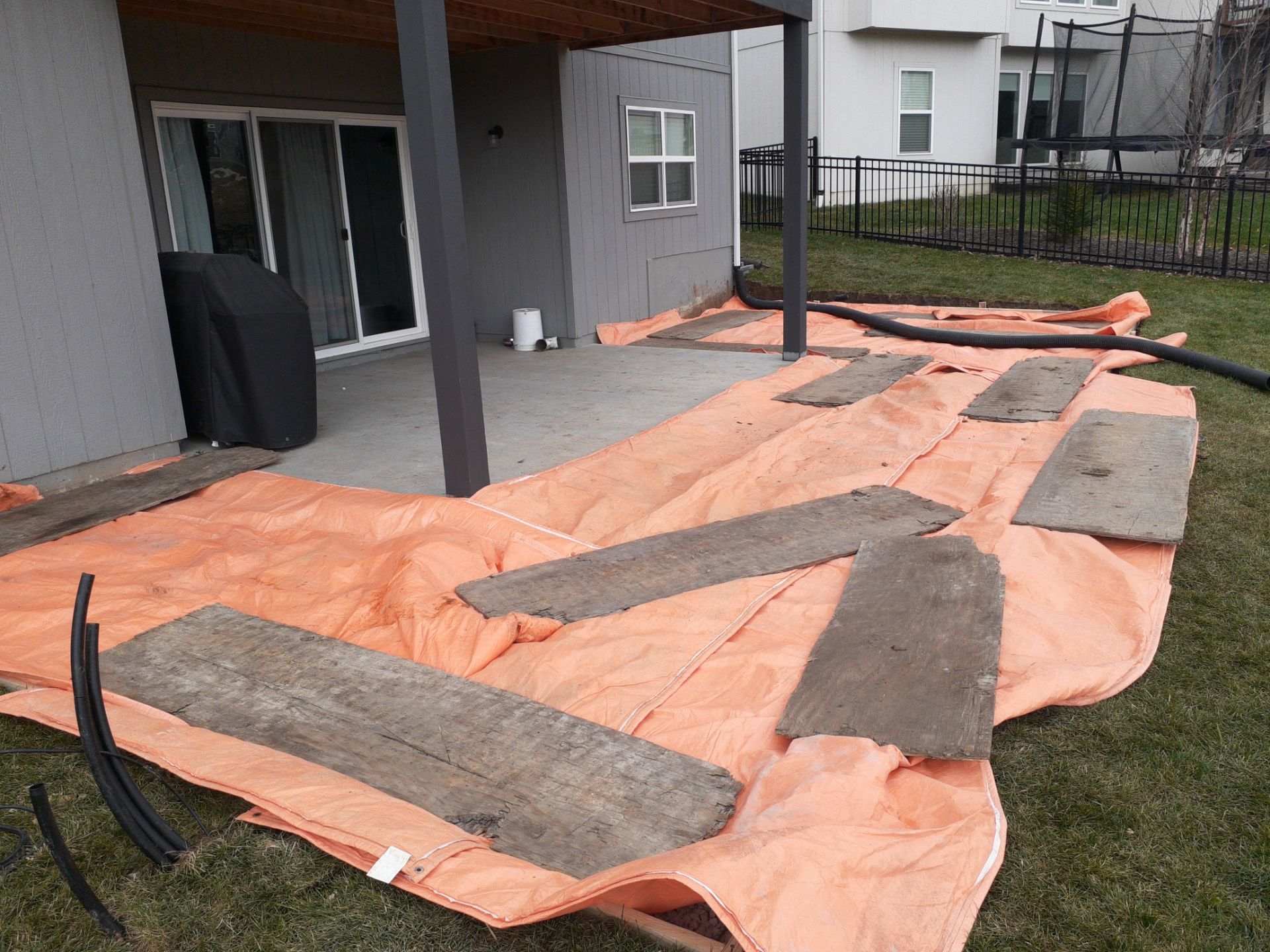 Back Yard Paver Patio by LAND ESCAPES LLC