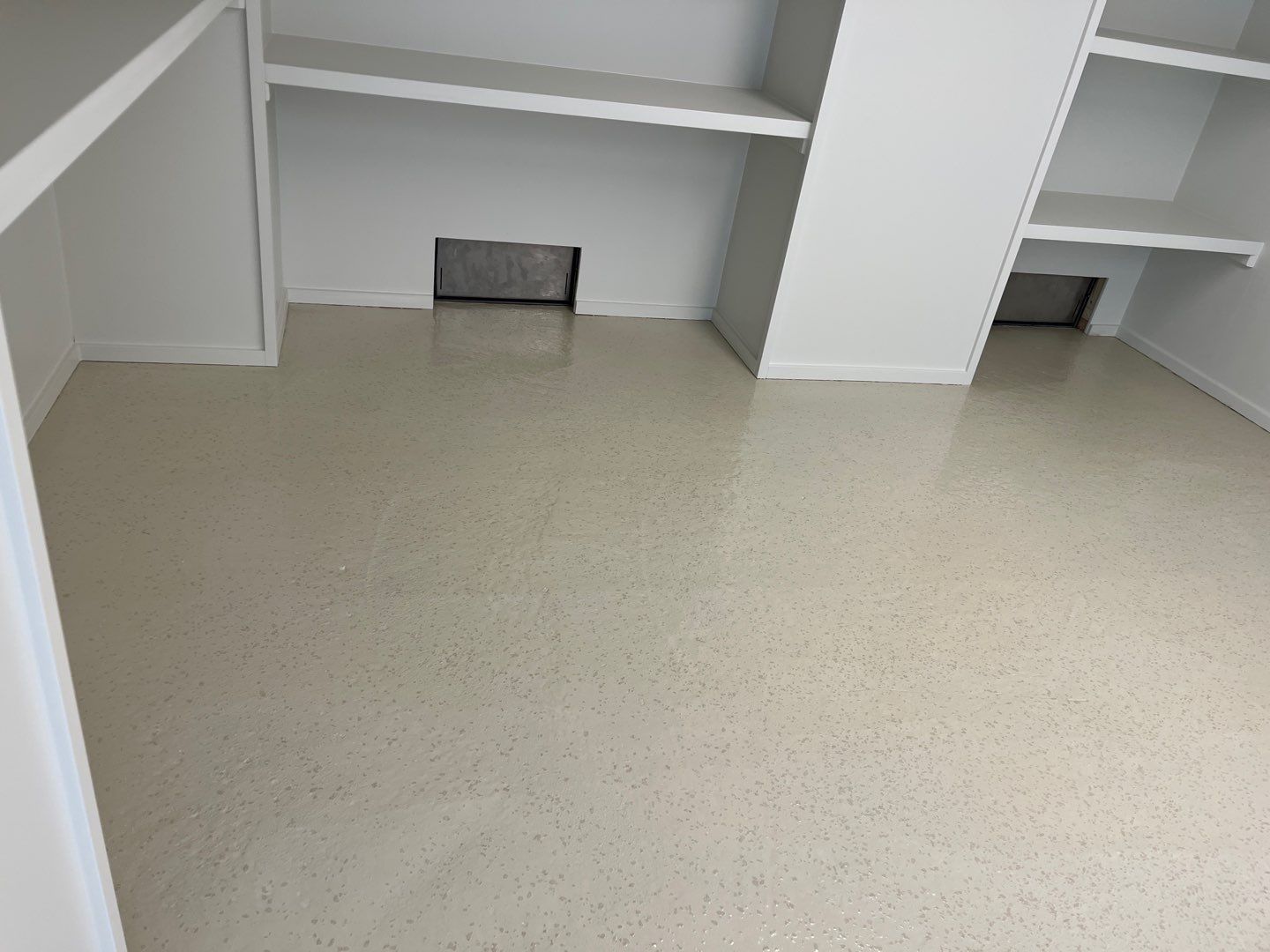 Luxury Home Concrete Floor - Epoxy & Flakes Finish - Stone Harbor, NJ by FreshCoat Works LLC