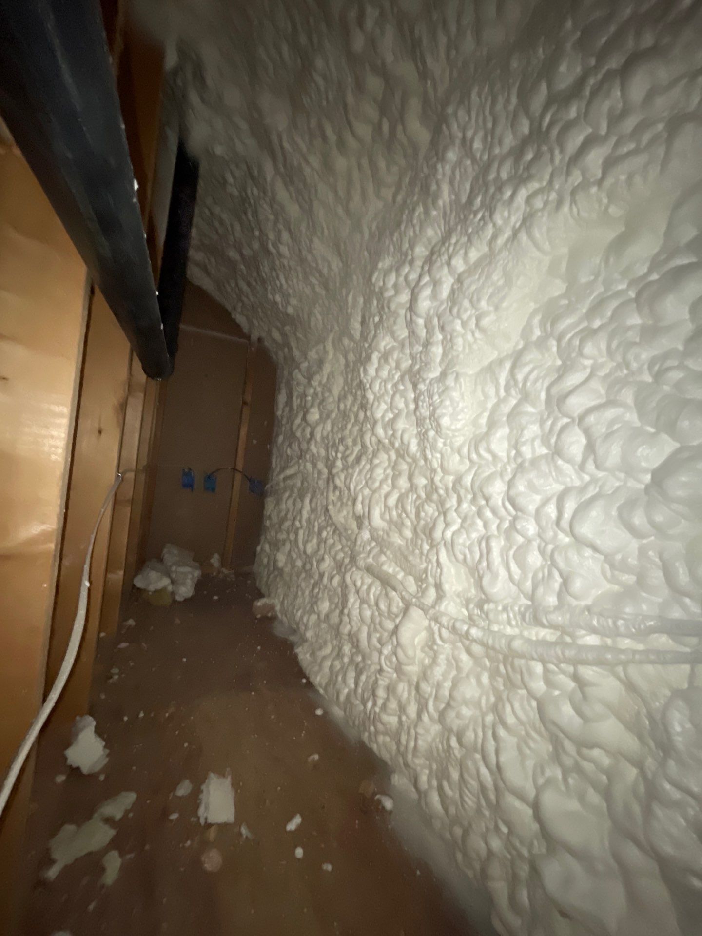 Attic Insulation using open cell spray foam by NYS Foam & Energy