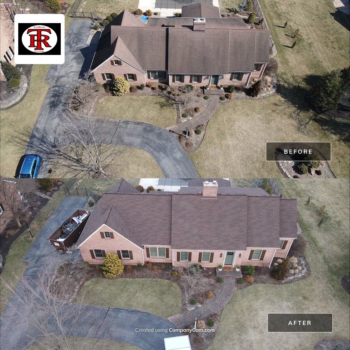 Roof Installation using Gaf Hdz Architectural Shingle - Hickory by Teflon Roofing