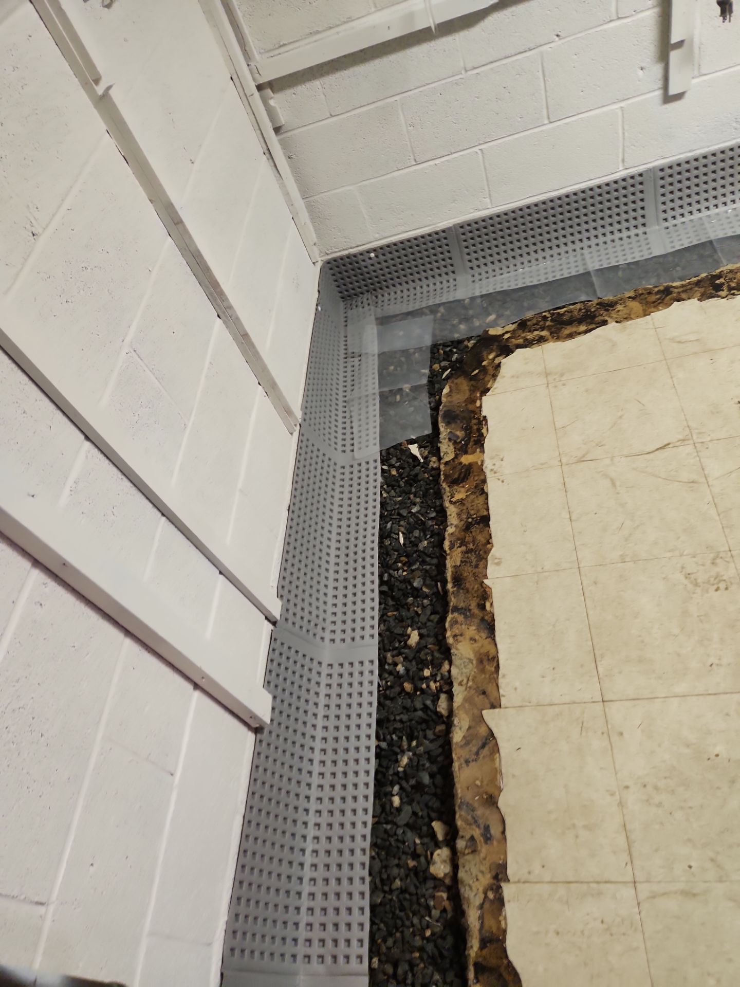 Interior French Drain & Mold Remediation Project in Manville, New Jersey by Pure Service Pro, LLC 