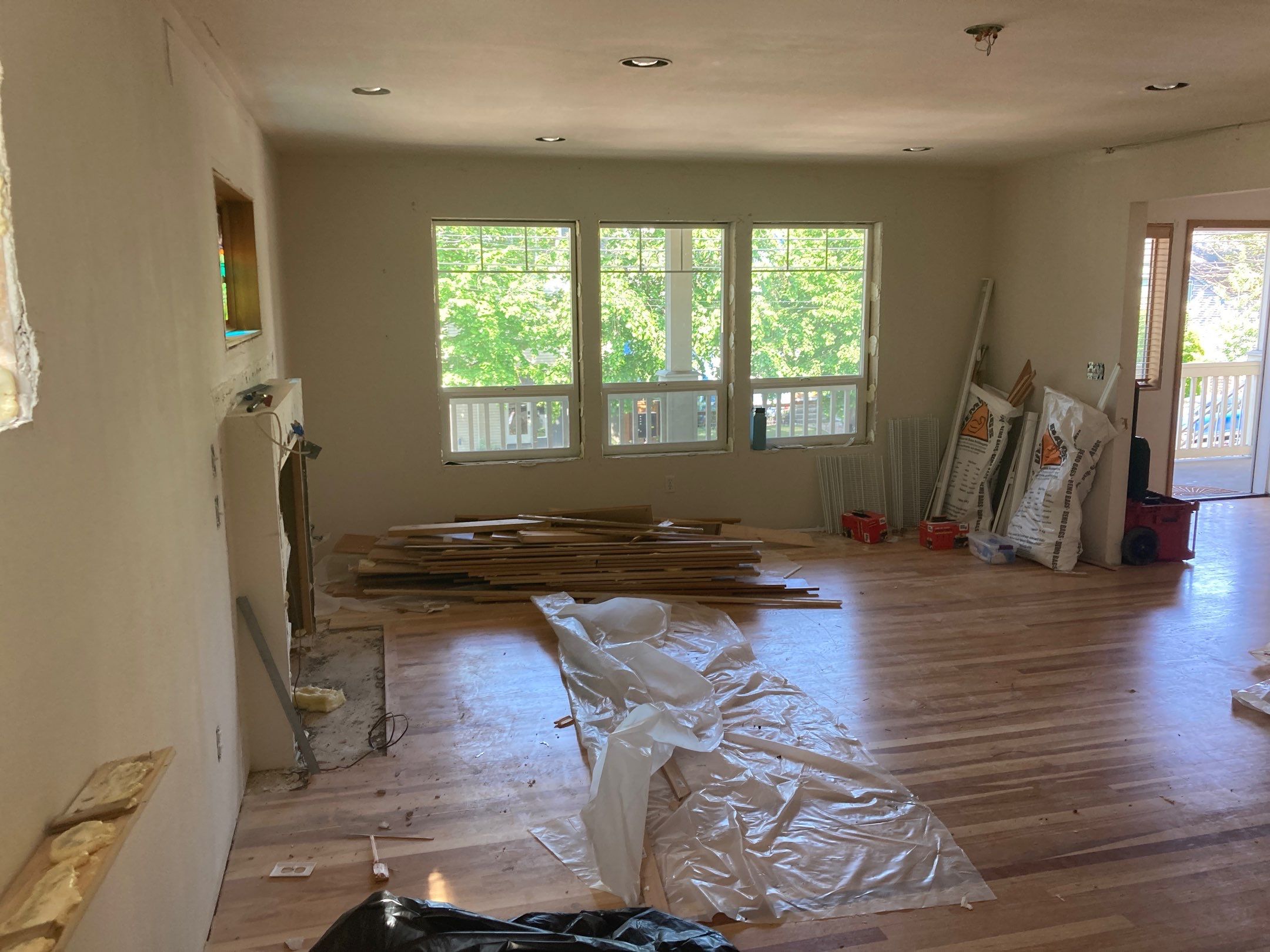 Roof tear-off and interior strip-out by Sledge Seattle