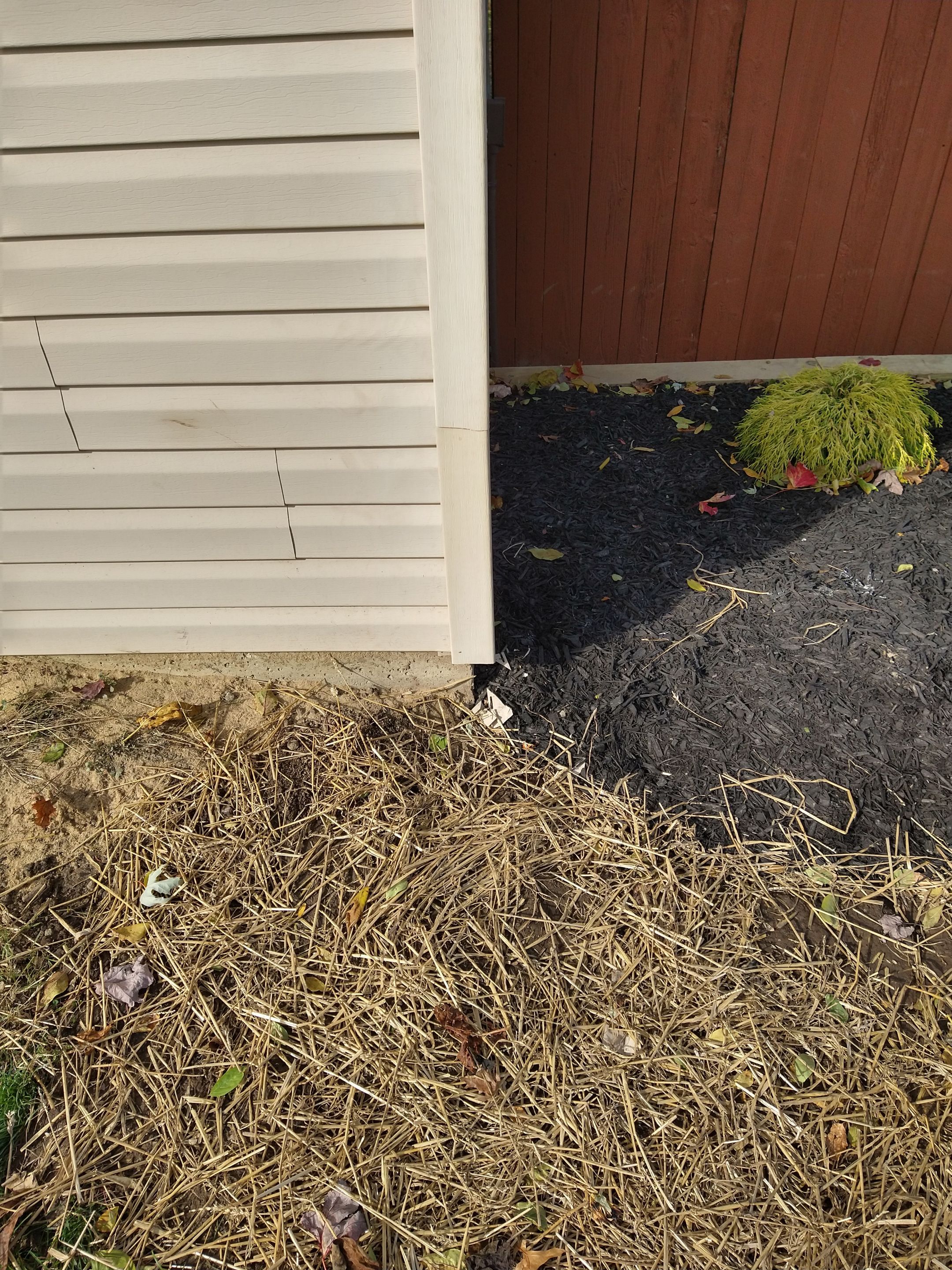 Siding Installation using Norandex woodsman dl-5 white woodgrain vinyl by Absolute Roofing and Construction