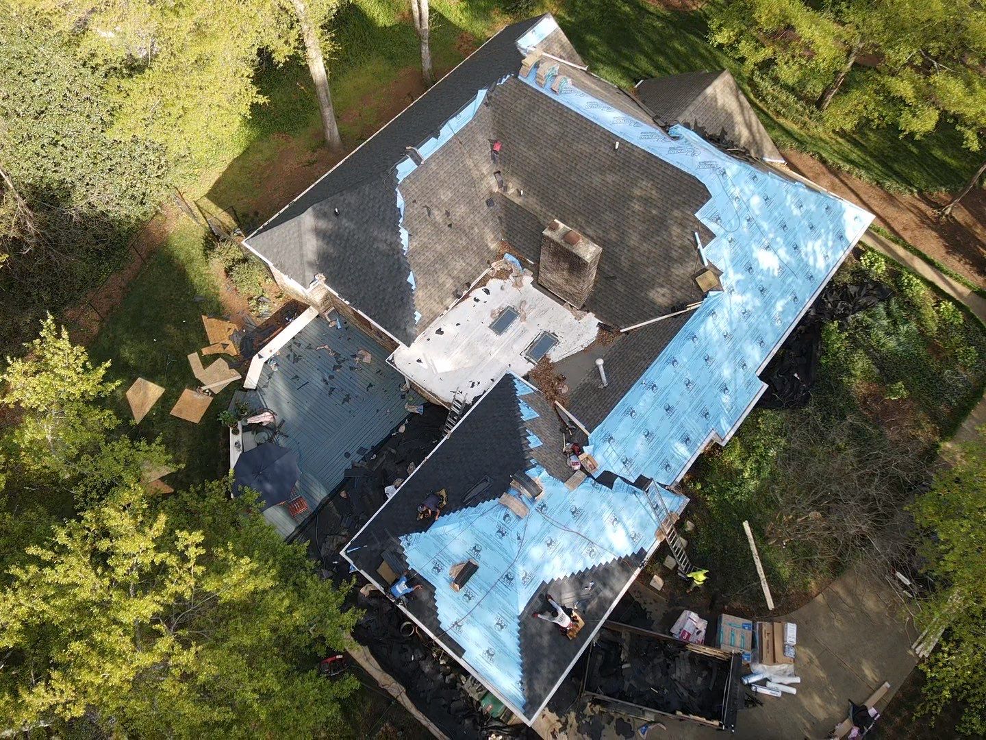 Spartanburg Residential Roof Replacement with Architectural Shingles and Skylights by Roofers LLC