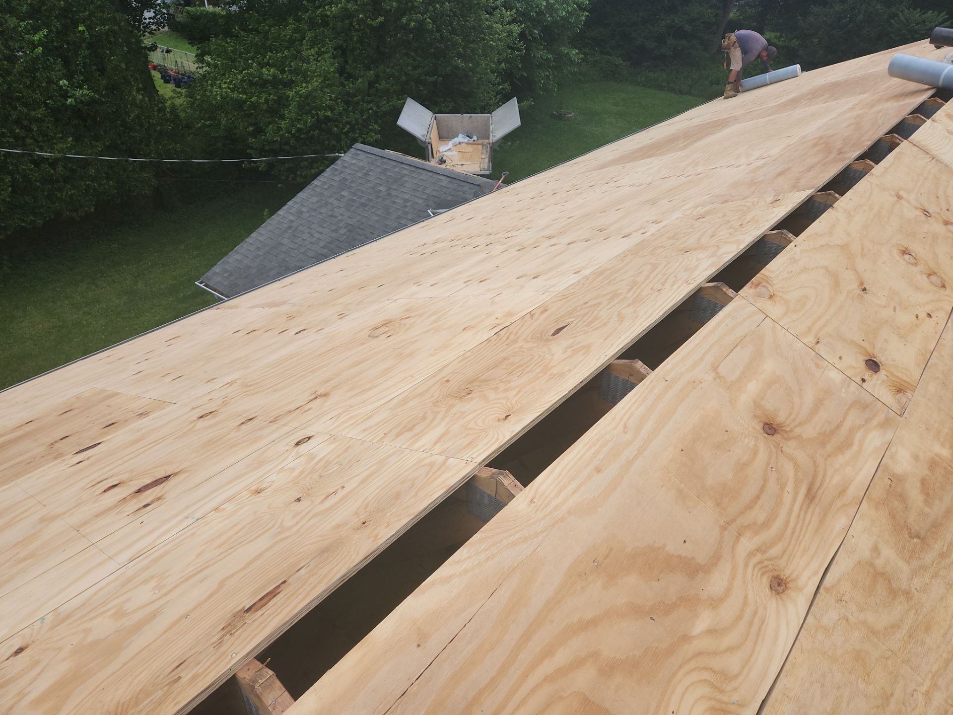 Residential Roofing Installation using Owens Corning TruDefinition Duration AR - Williamsburg Gray by A Plus Exterior