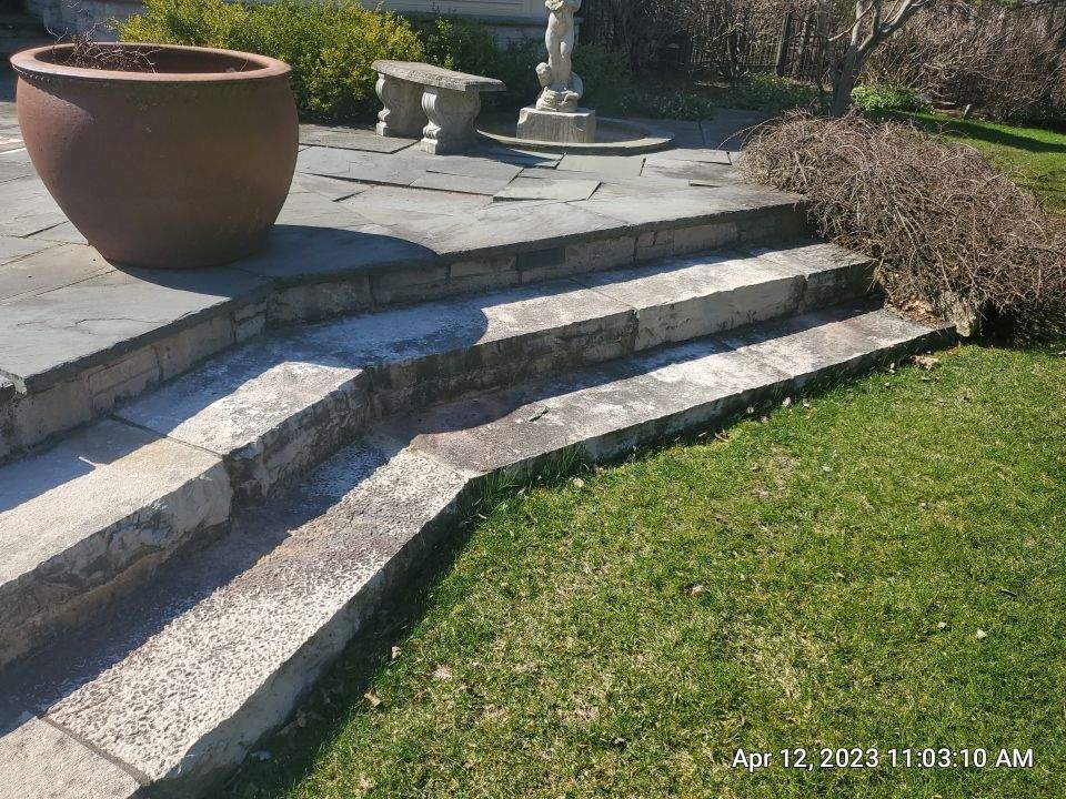 Winnetka, IL bluestone patio cleaning by Northern Power Washing LLC.