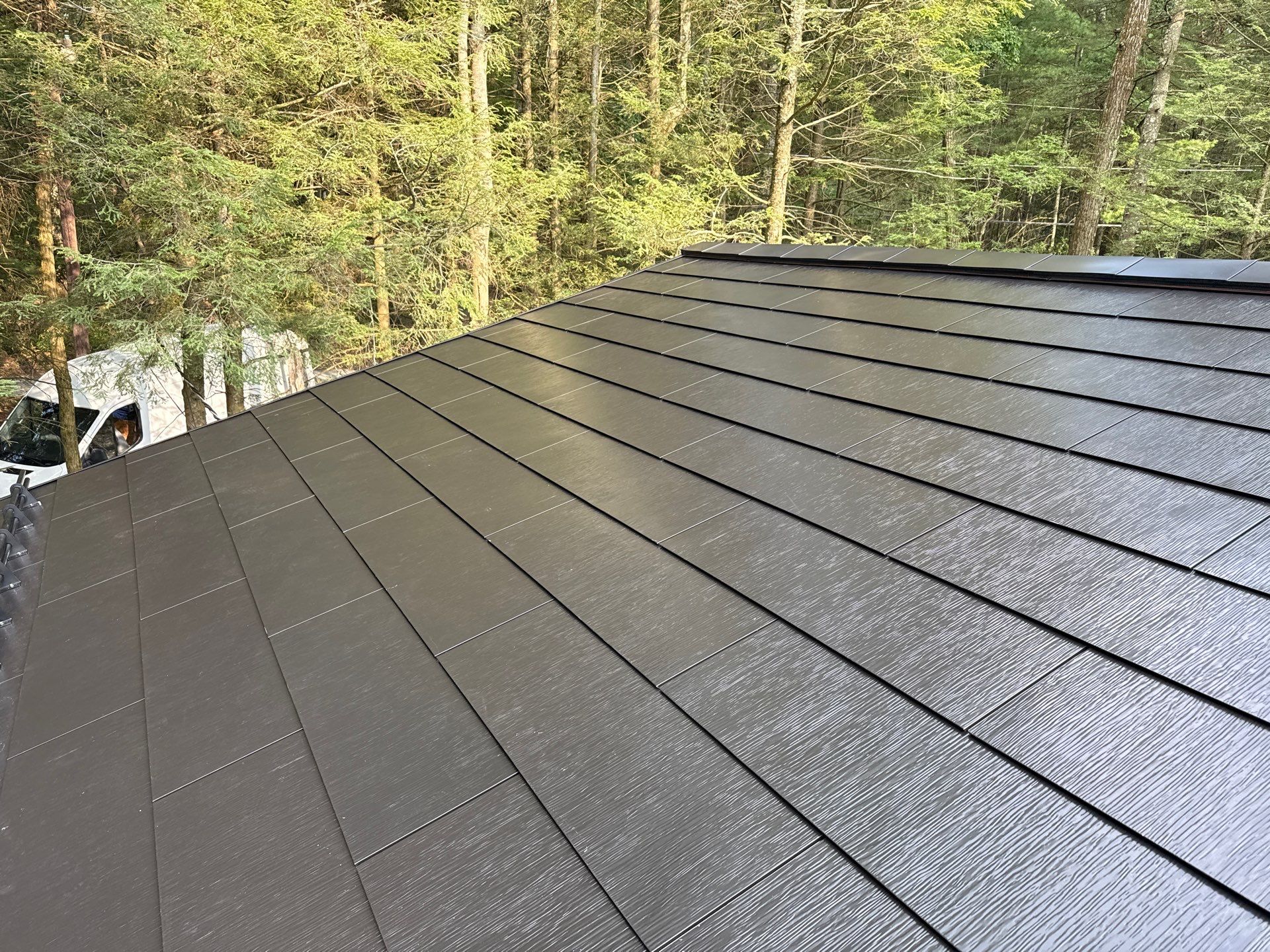 Stunning Tesla Solar Roof Cabin in the Woods by American Home Contractors
