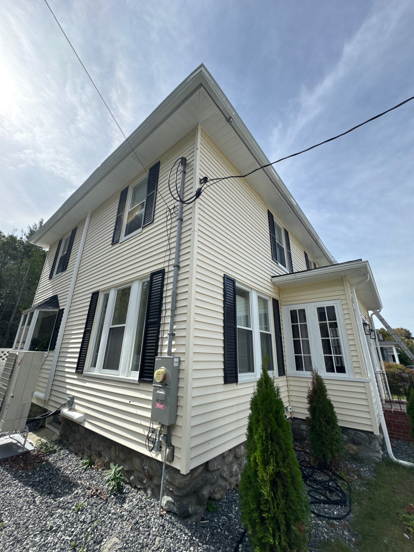 Seamless Gutter Installation with Crown Molding Adjustment | Maynard, MA by Mighty Dog Roofing of Greater Middlesex County