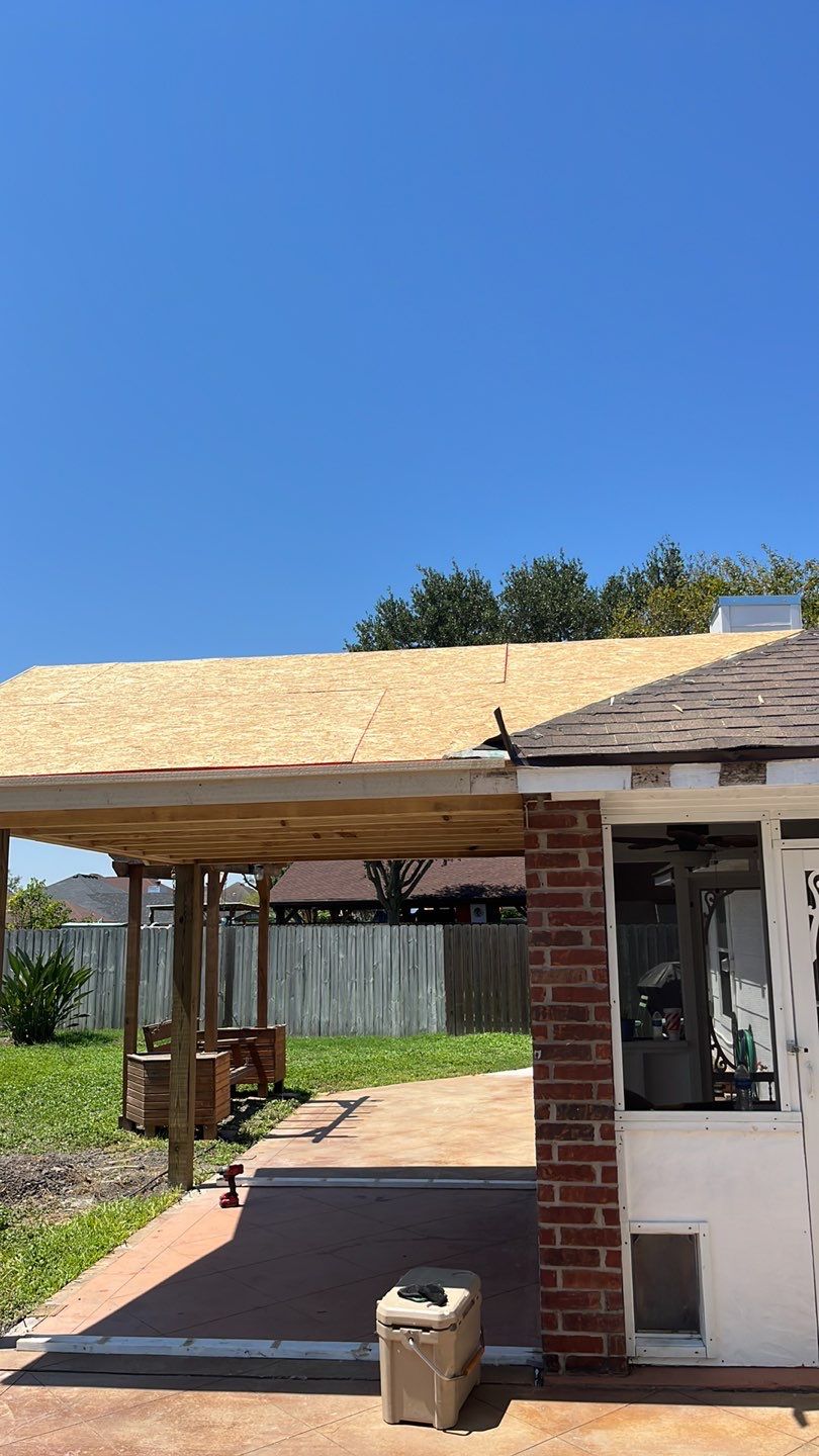 Back Yard Shade by Bayfront Roofing and Construction
