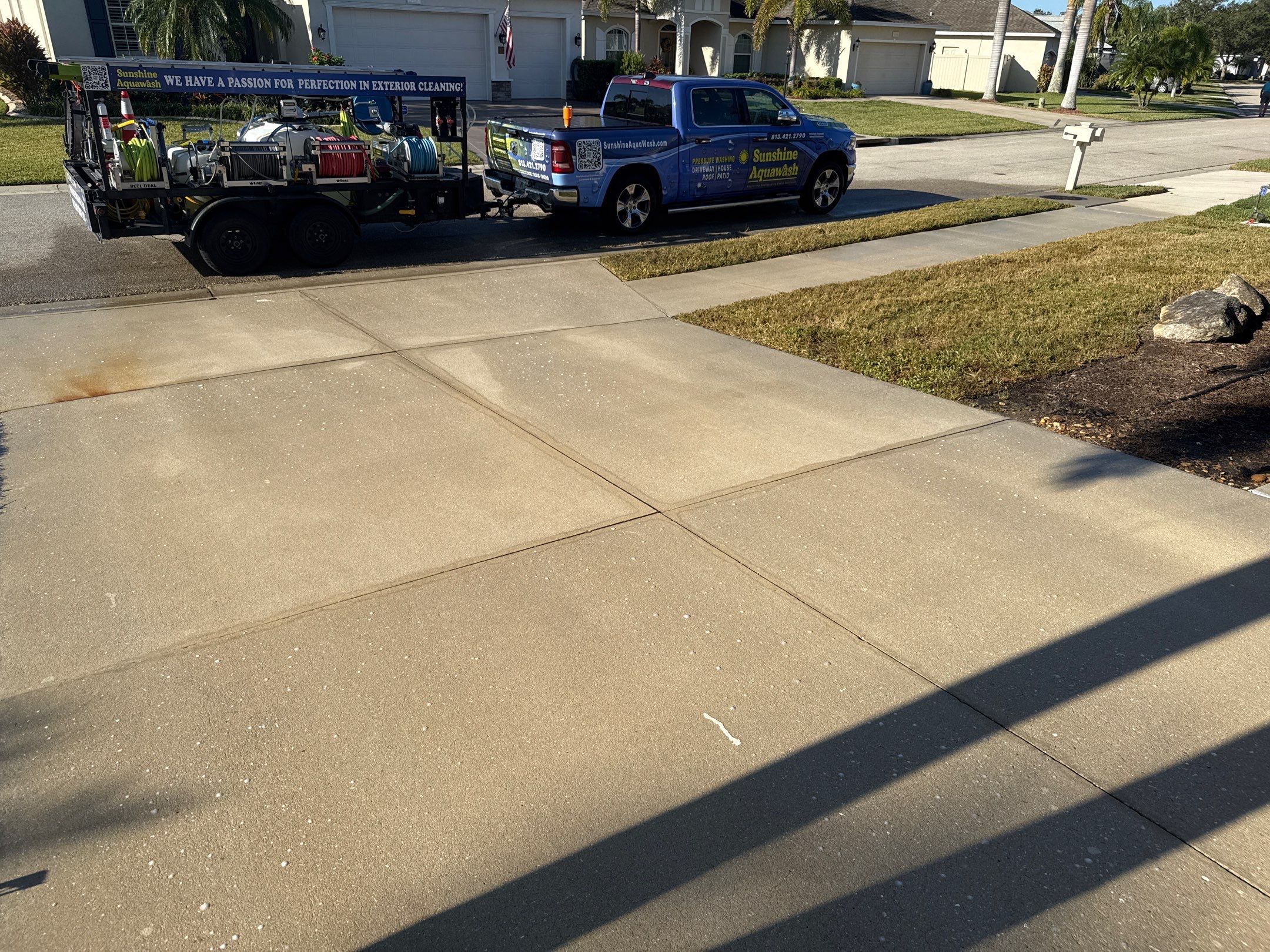 Driveway & Walkway Cleaning Project | Northwood Park, Palmetto FL by Sunshine AquaWash