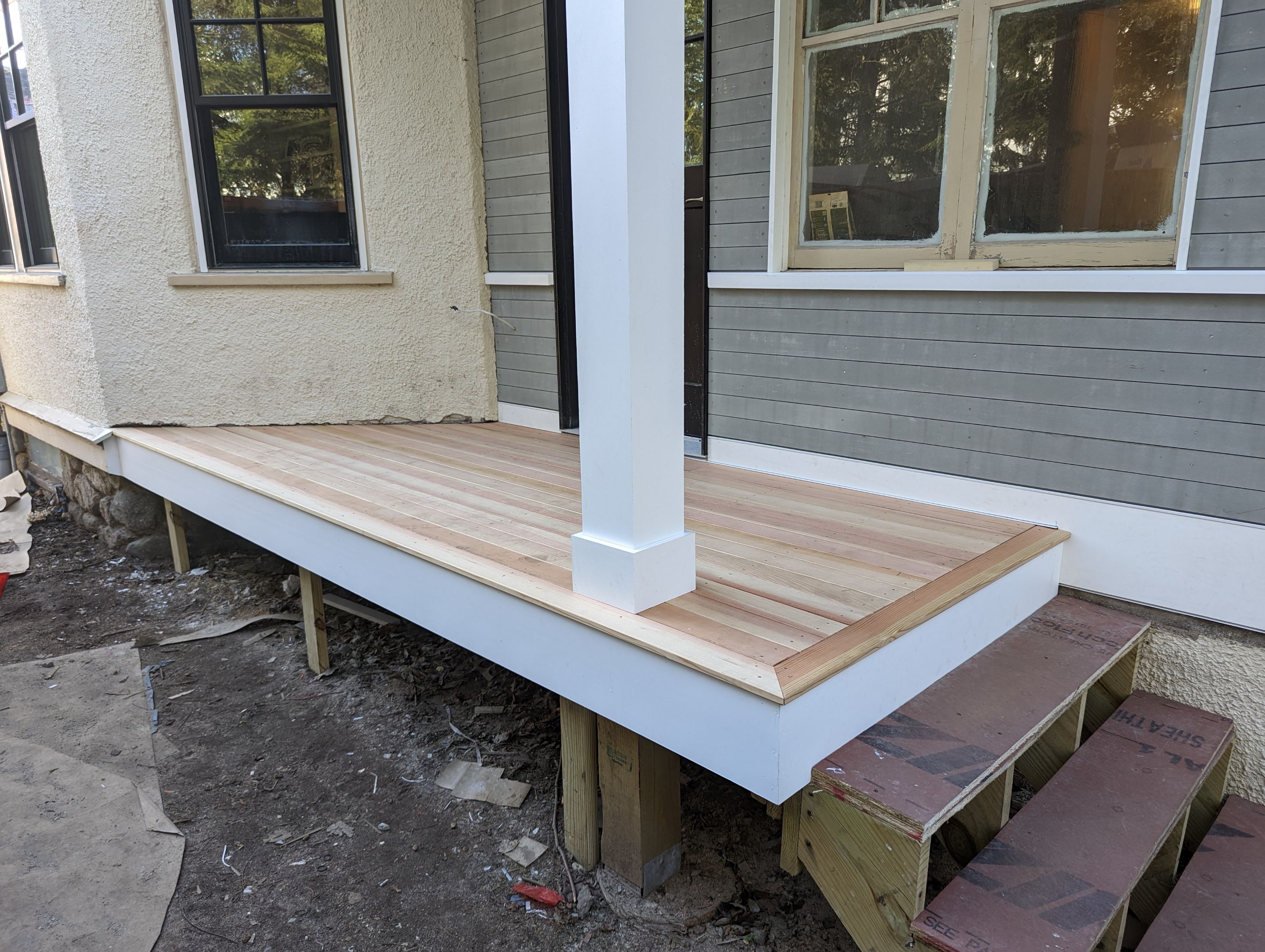 In progress: Exterior renovation in Wellesley MA by UBrothers Construction