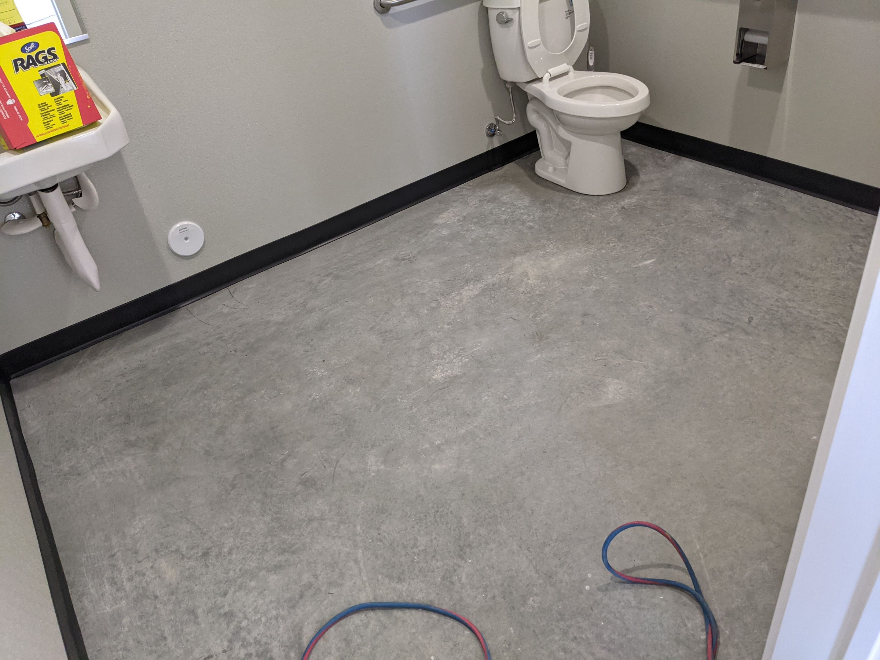 Commercial Floor Transformation using Slate Stone by Croc Coatings, LLC