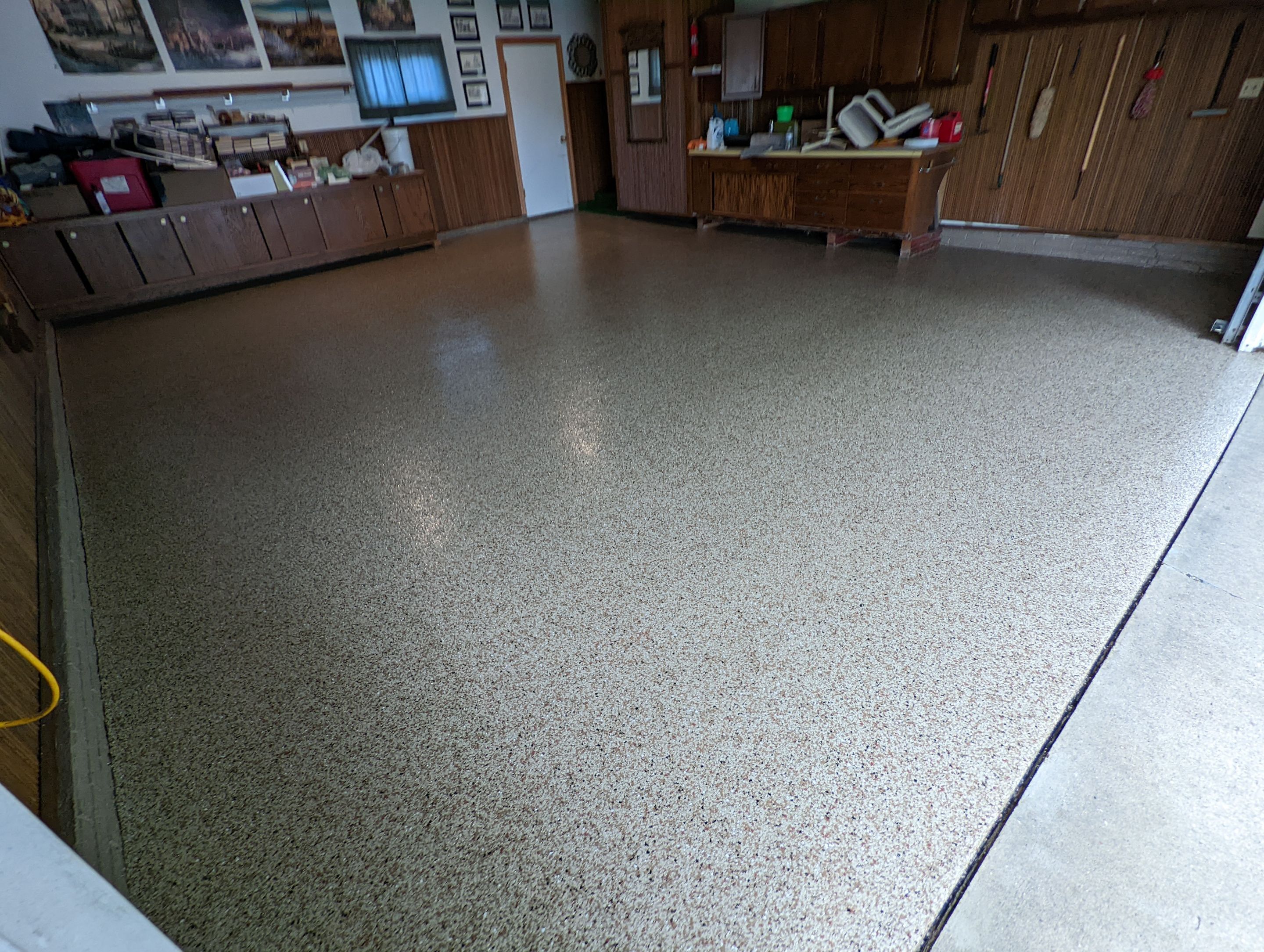 Garage using Pecan by Select Painting, Coatings & Garage Cabinets