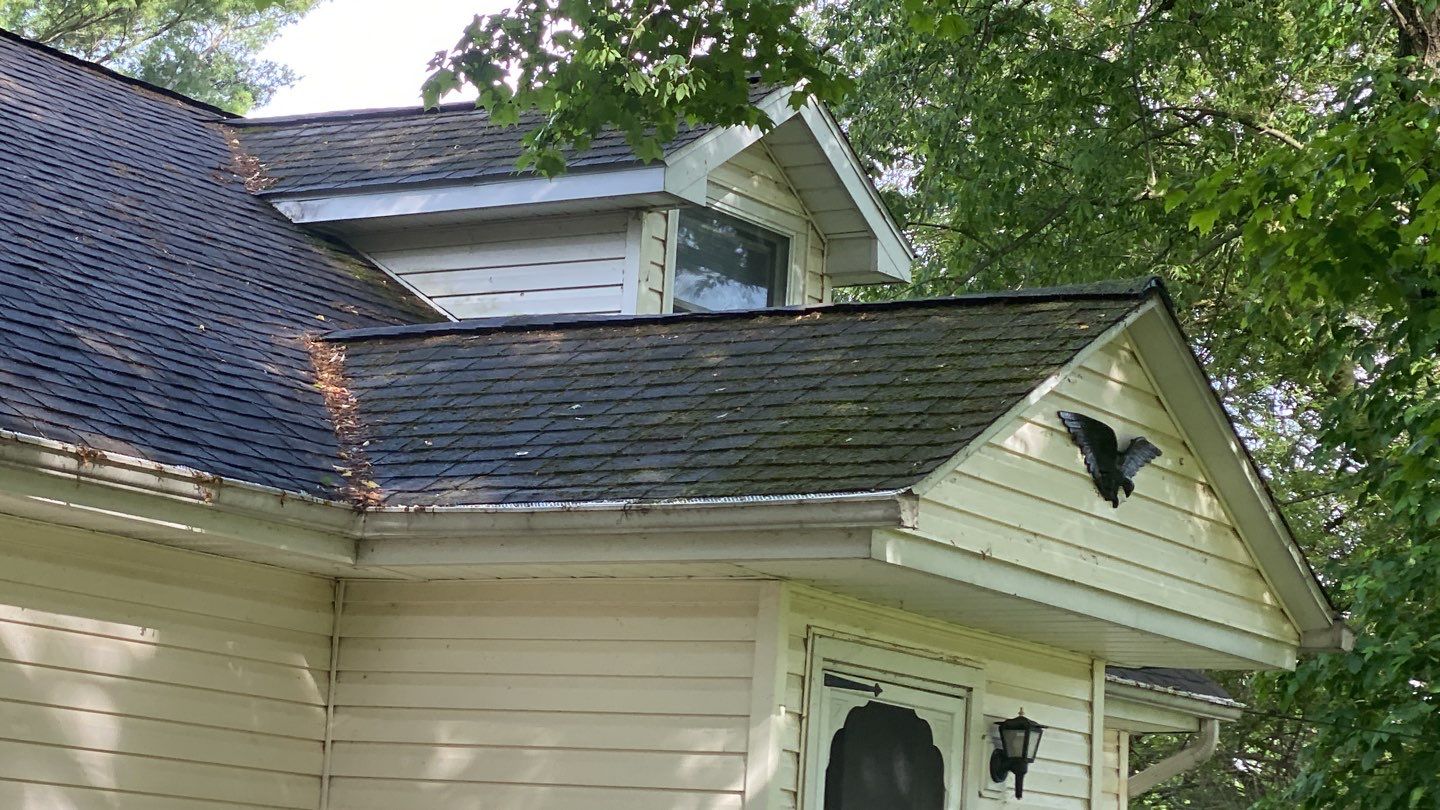Metal Slate Shingle Roof Replacement After Hail Damage in Columbia City, Indiana by 4Ever Metal Roofing
